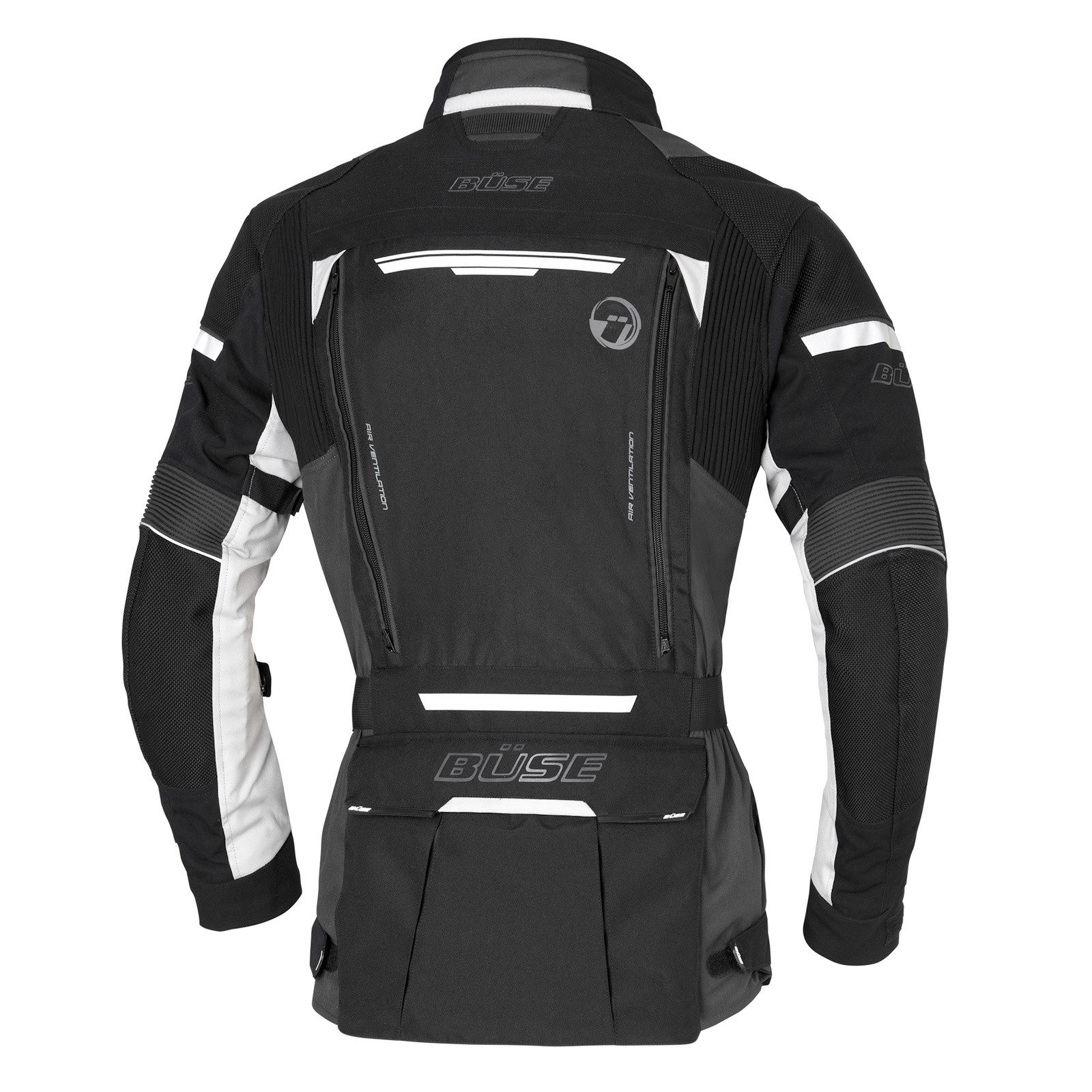 Büse Motorradjacke Büse Highland III Damen Textiljacke Schwarz / Hellgrau 38 TouringPro