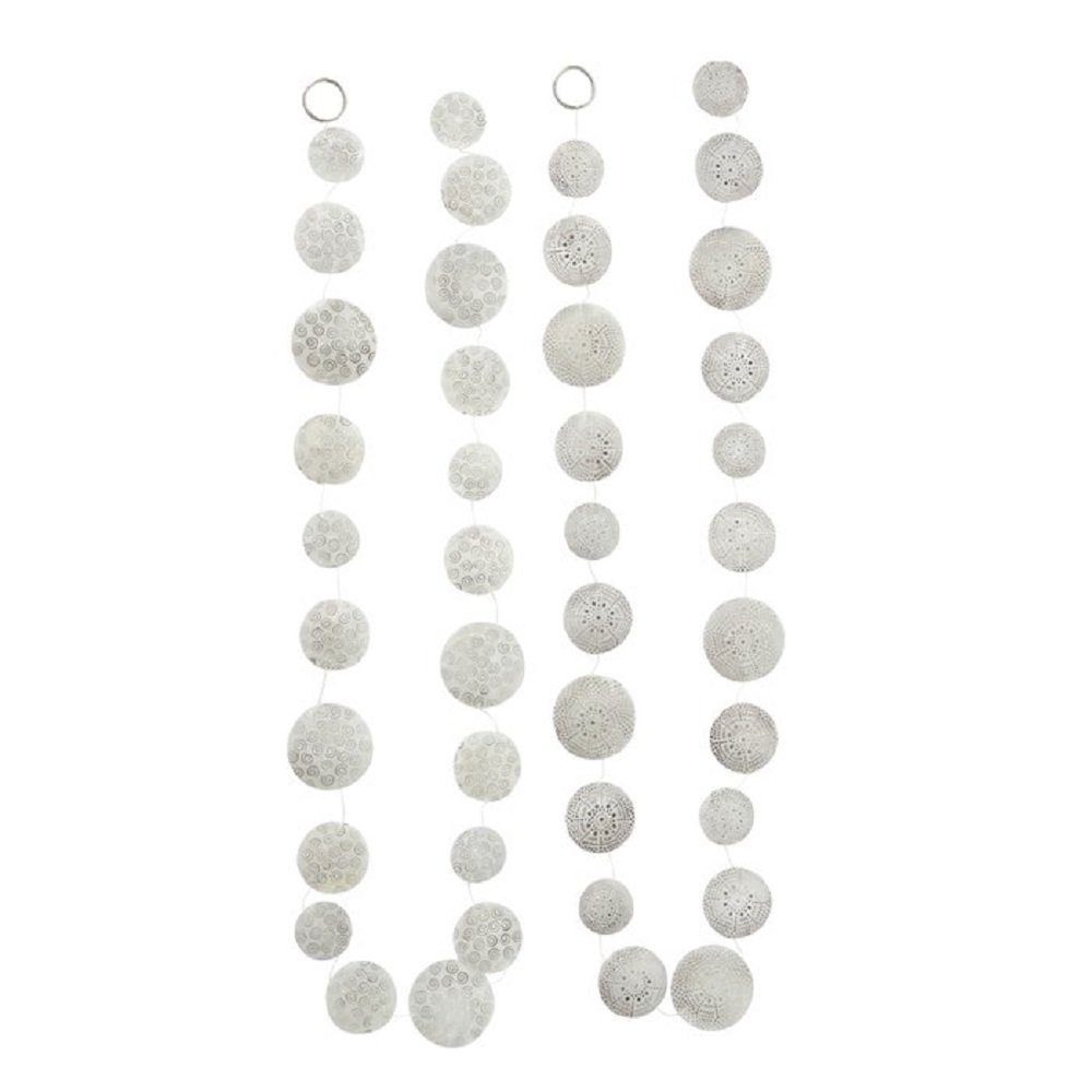 BOLTZE GRUPPE GmbH Hängedekoration Capiz Girlande Ornamente weiß hellbraun Stückpreis. € 12,59, (€ 12,59 pro 1 Stk).