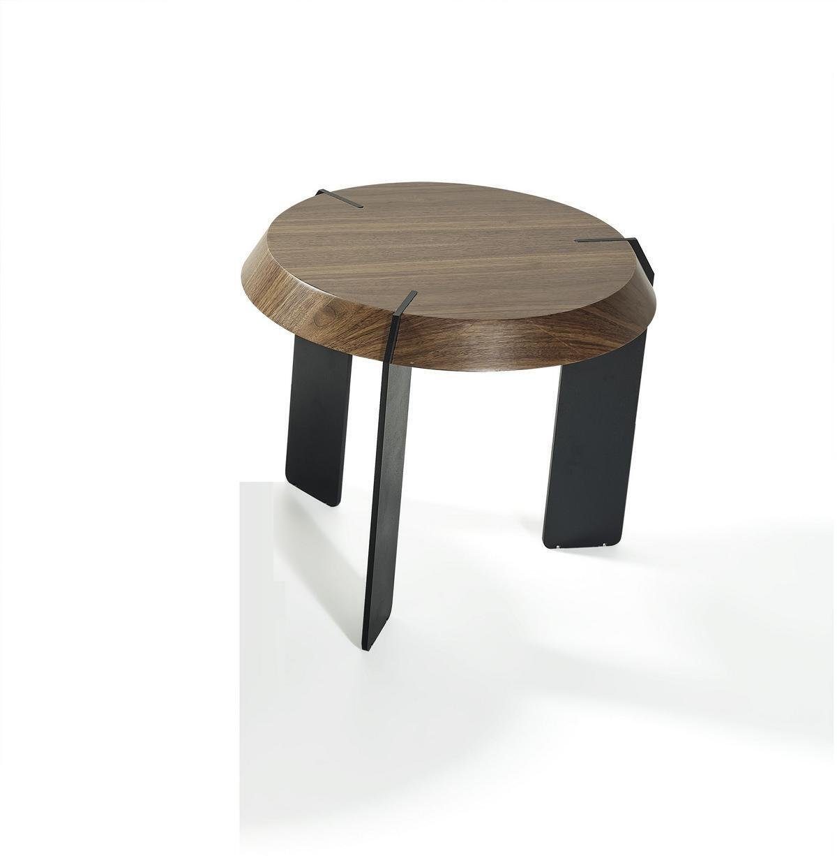 JVmoebel Couchtisch Rund Beistell Tische Luxus Design Braun Tisch Kaffee Wohnzimmer Neu (Beistelltisch)