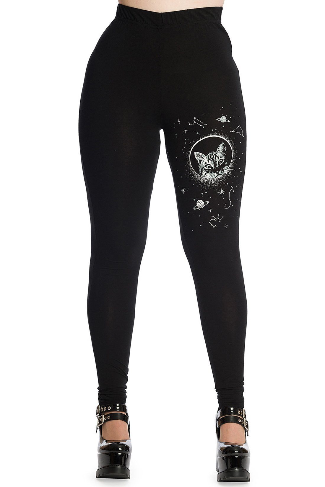 Banned Leggings Space Cat Katze Weltall Kitty Astronaut Weltraum