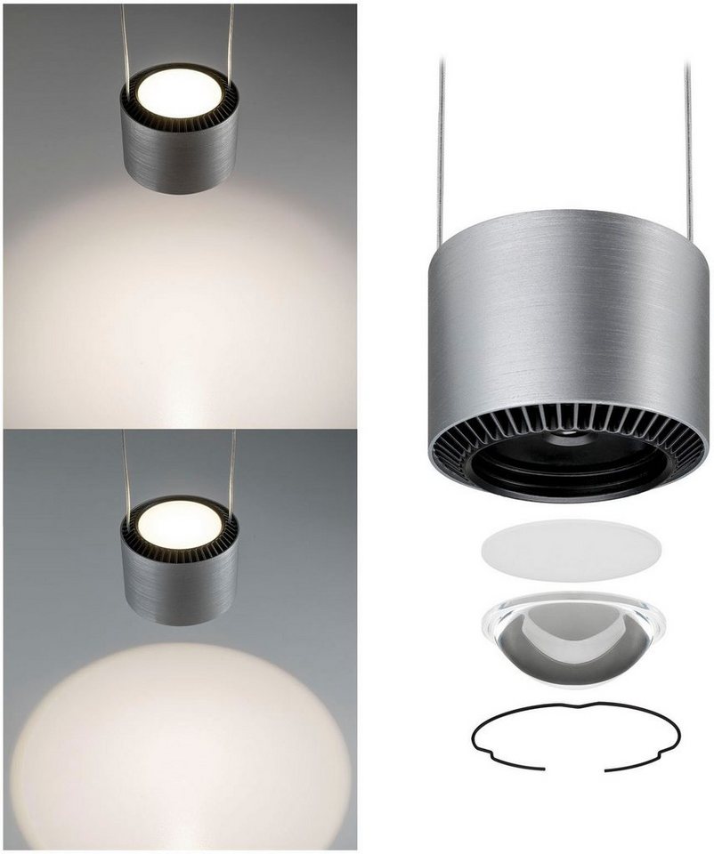 Paulmann LED Pendelleuchte Aldan, LED fest integriert, Warmweiß,  Energieeffiziente LED Leuchtmittel im Lieferumfang enthalten