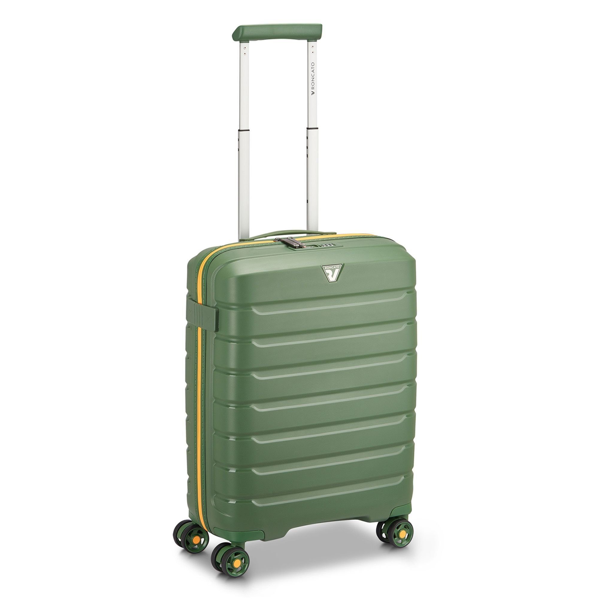 Neon, Rollen, 4 Handgepäck-Trolley militare B-Flying verde RONCATO Polypropylen