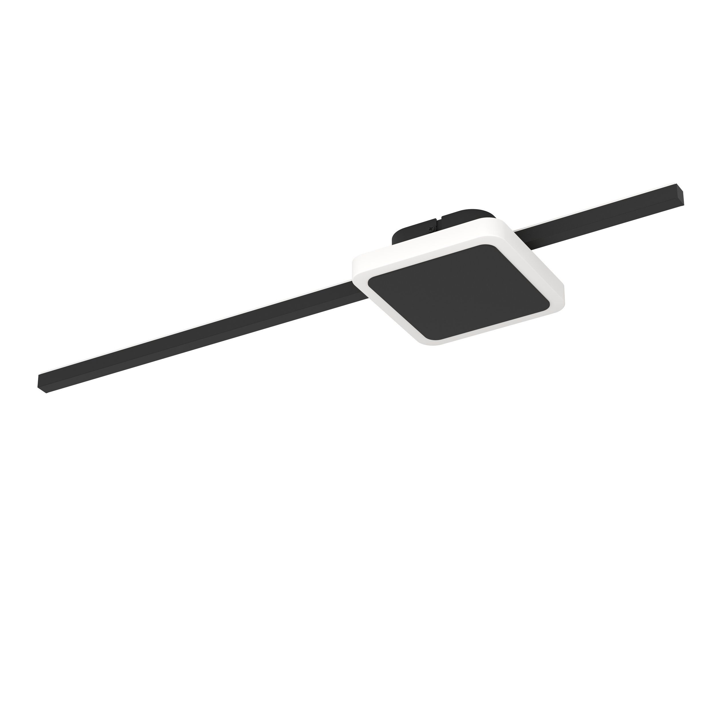 EGLO LED Deckenleuchte Sarginto, Leuchtmittel inklusive, Wand-/Deckenleuchte - L59 x B13 x H4,5 cm - schwarz - 6,3W;5,4W inkl.