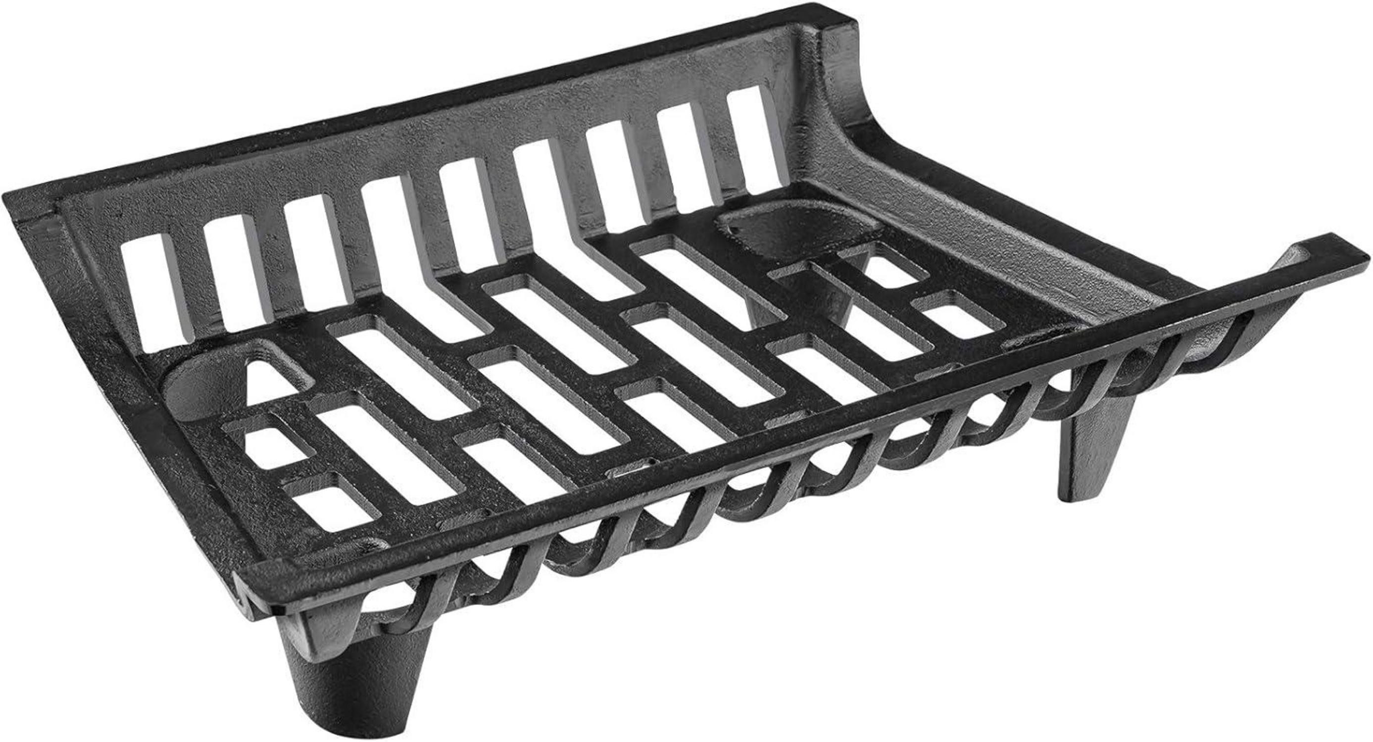 LuxusKollektion Kaminofen-Erweiterungssegmet Kaminrost Kaminholzständer Brennholzhalter Feuerrost Schwarz