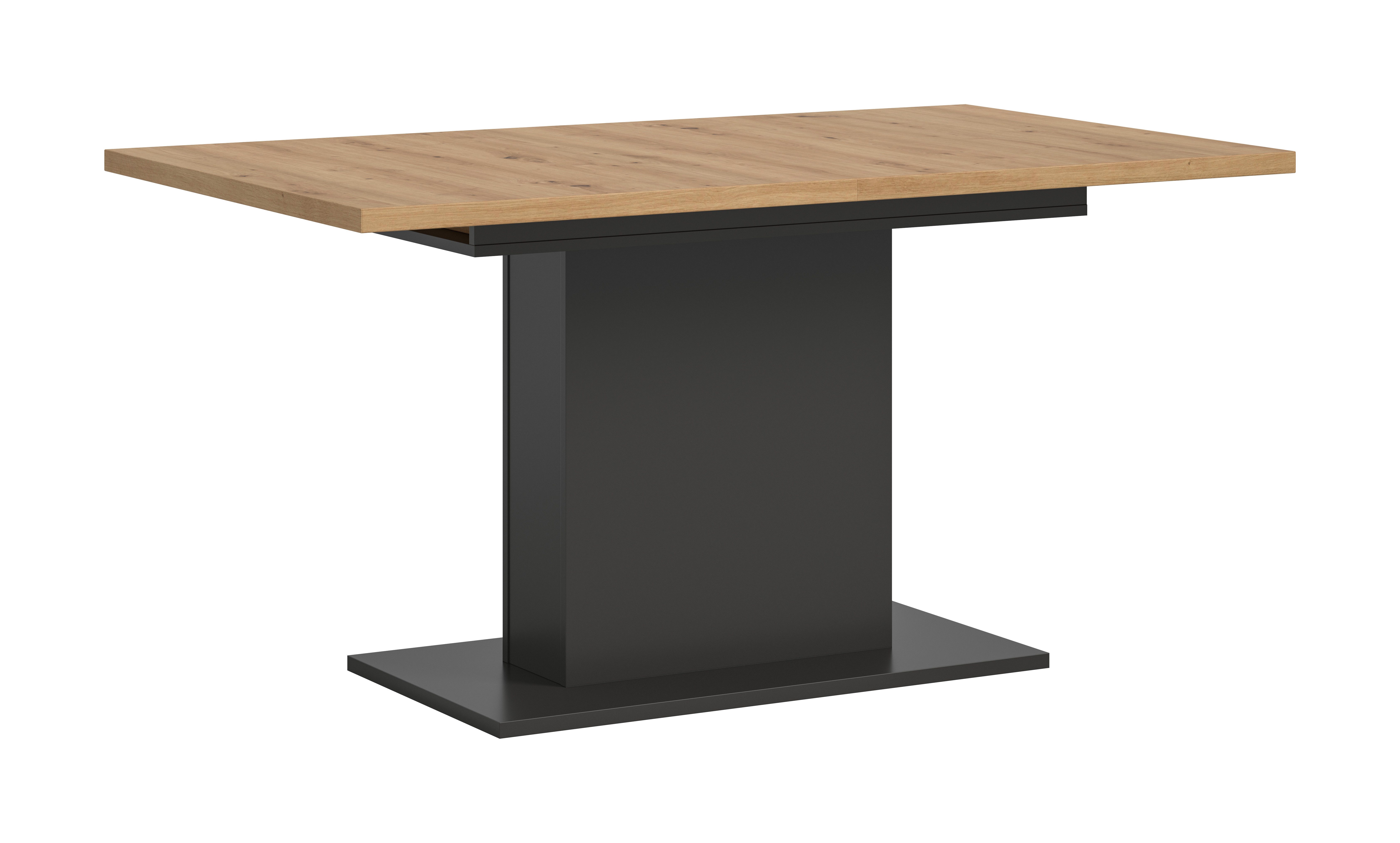 furnling Esstisch Moto, Säulen-Fußgestell, ausziehbar auf 190 cm, melaminbeschichtet