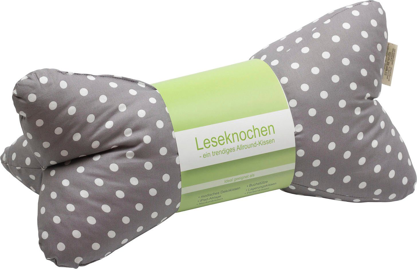 herbalind Nackenkissen Leseknochen grau, 1-tlg., gemustertes günstig online kaufen