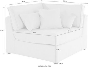 RAUM.ID Sofa-Eckelement Florid, Teil eines Modulsofas, fester Sitzkomfort, auch in Cord