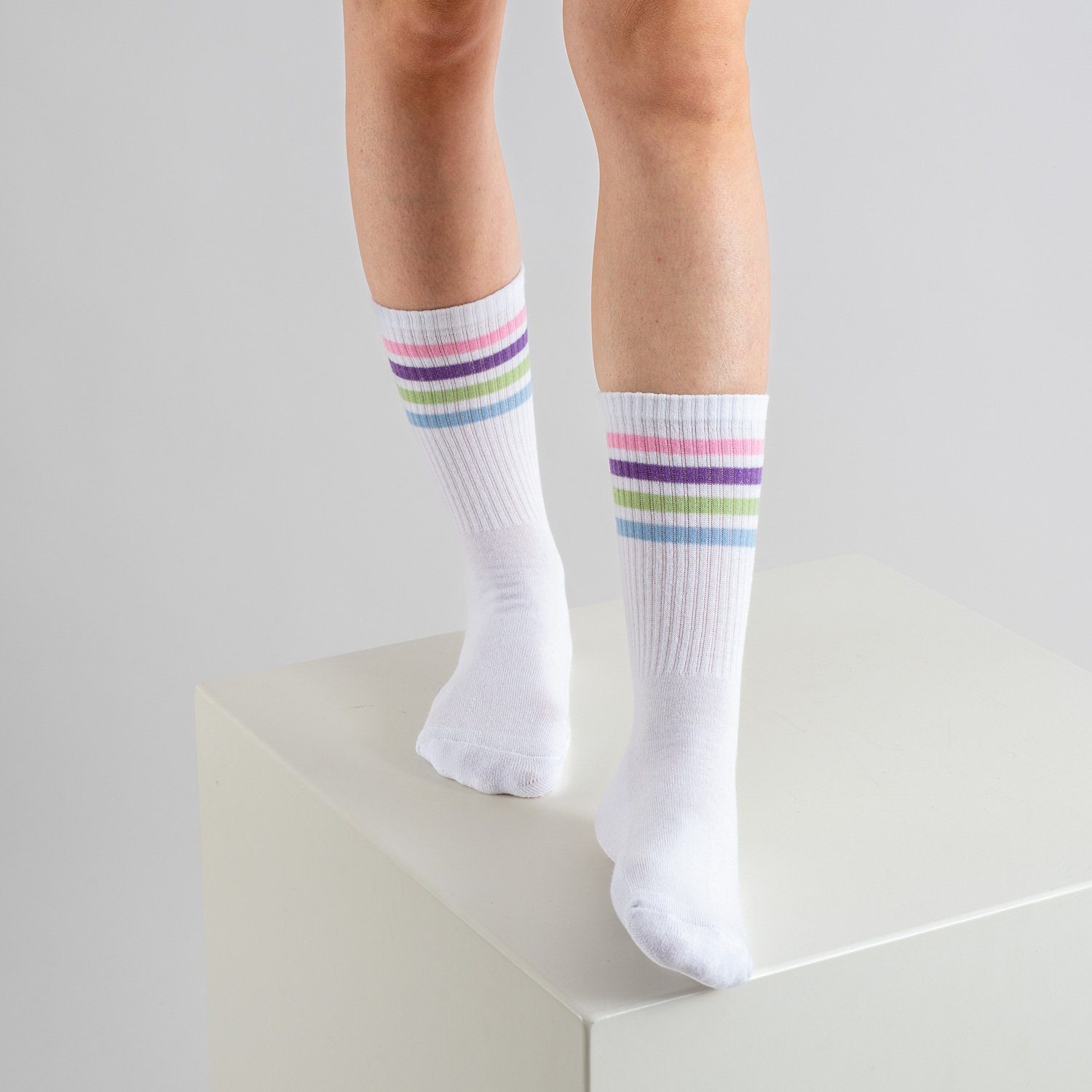 OCCULTO Sportsocken Damen Retro Tennis Socken 6er Pack (Modell: Steffi) (6- günstig online kaufen