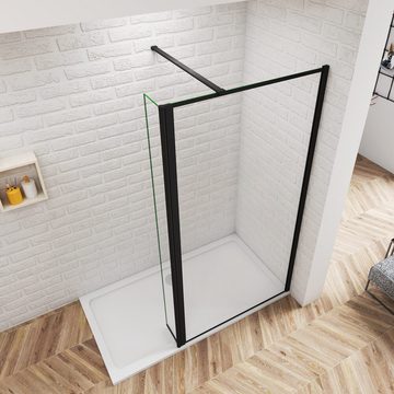 duschspa Duschwand 8mm Walkin Duschtrennwand Duschwand + Flipper-Panel Glaswand, Einscheibensicherheitsglas, Sicherheitsglas, (Set), Glas, Nano Glas