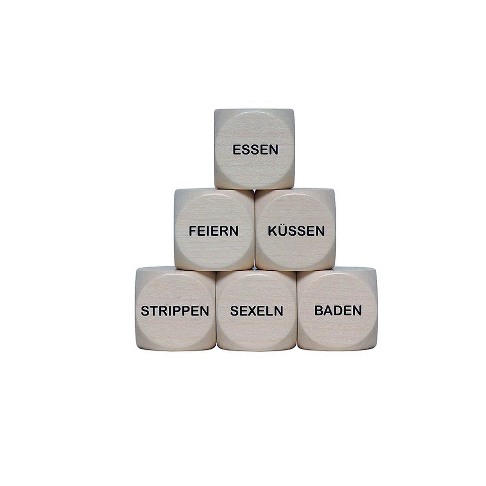 GICO Игрыsammlung "Liebes" Holzwürfel Spielwürfel für Paare- 1 Stück - 4138