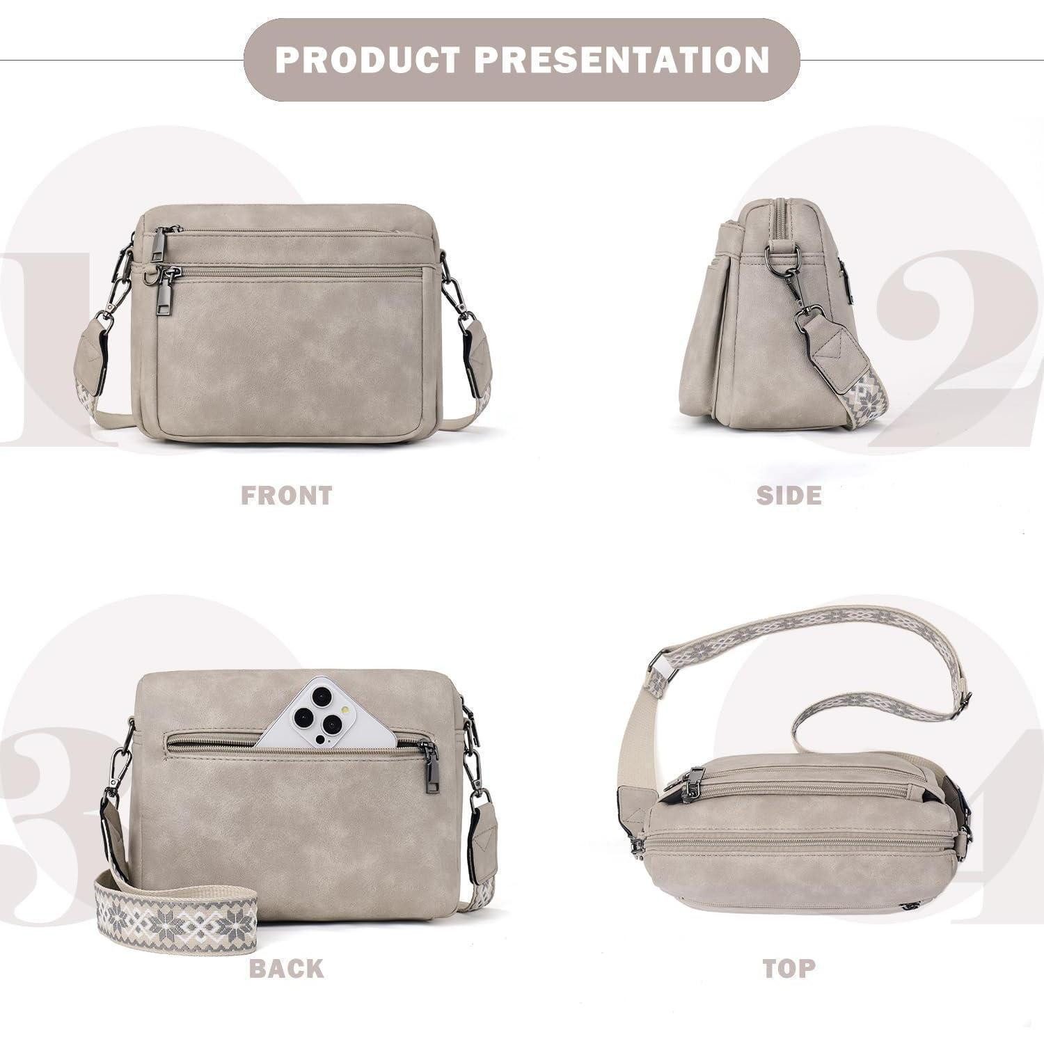 LuxusKollektion Umhängetasche Umhängetasche Damen Mittelgroß Leder Breiter günstig online kaufen