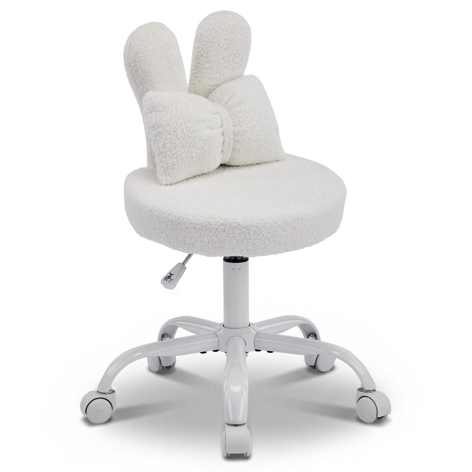 FANNOU Drehstuhl Bürostuhl Schreibtischstuhl, 43 x 45 x (75-84.5)cm (WxDxH), 360° drehbarer Schminkstuhl für Schlafzimmer, Arbeitszimmer