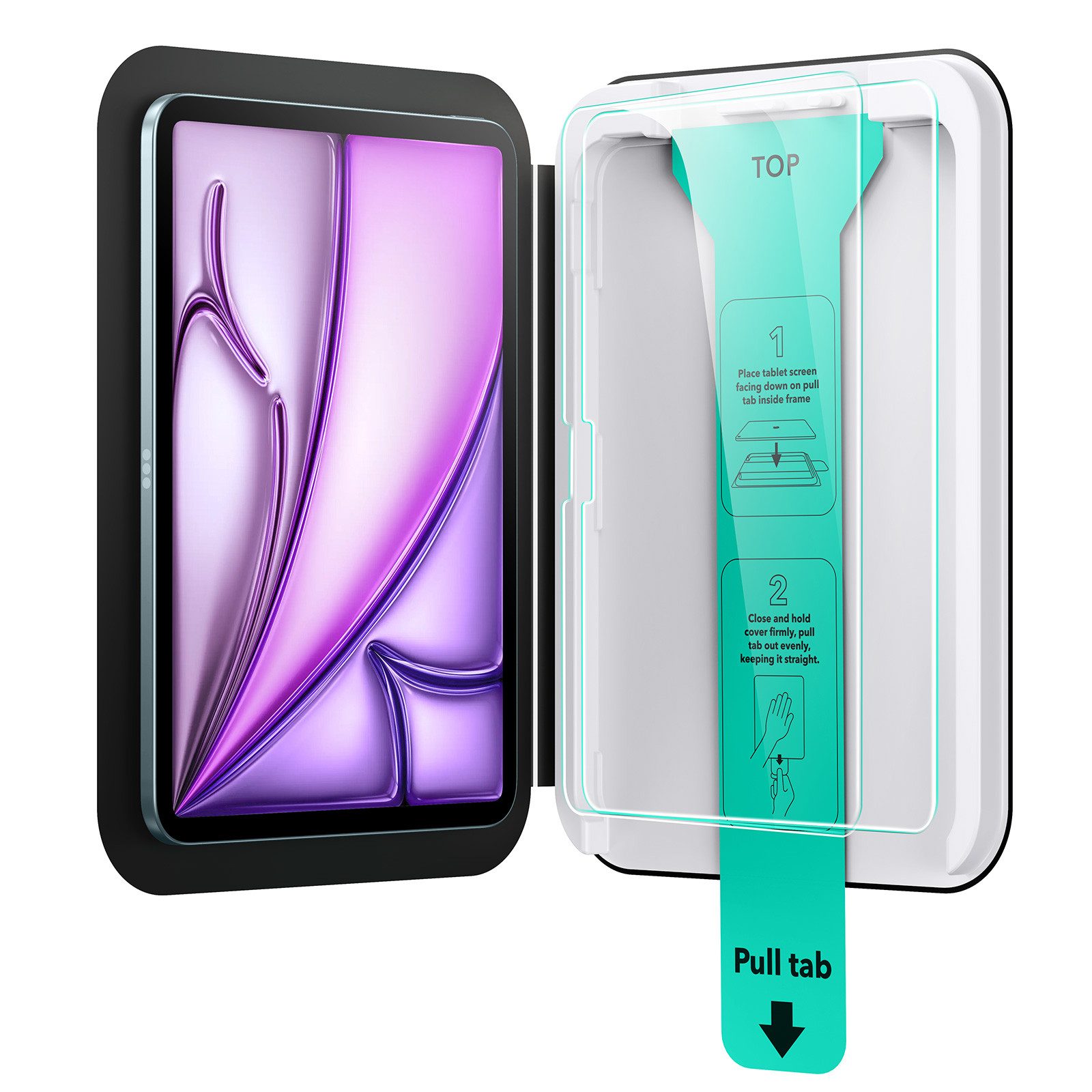 ESR Displayschutzglas Tempered-Glass Displayschutz für Apple iPad Air 13 (2026 2025 2024), 2 Stück, 2er Pack, wasserabweisend, Kratzfest