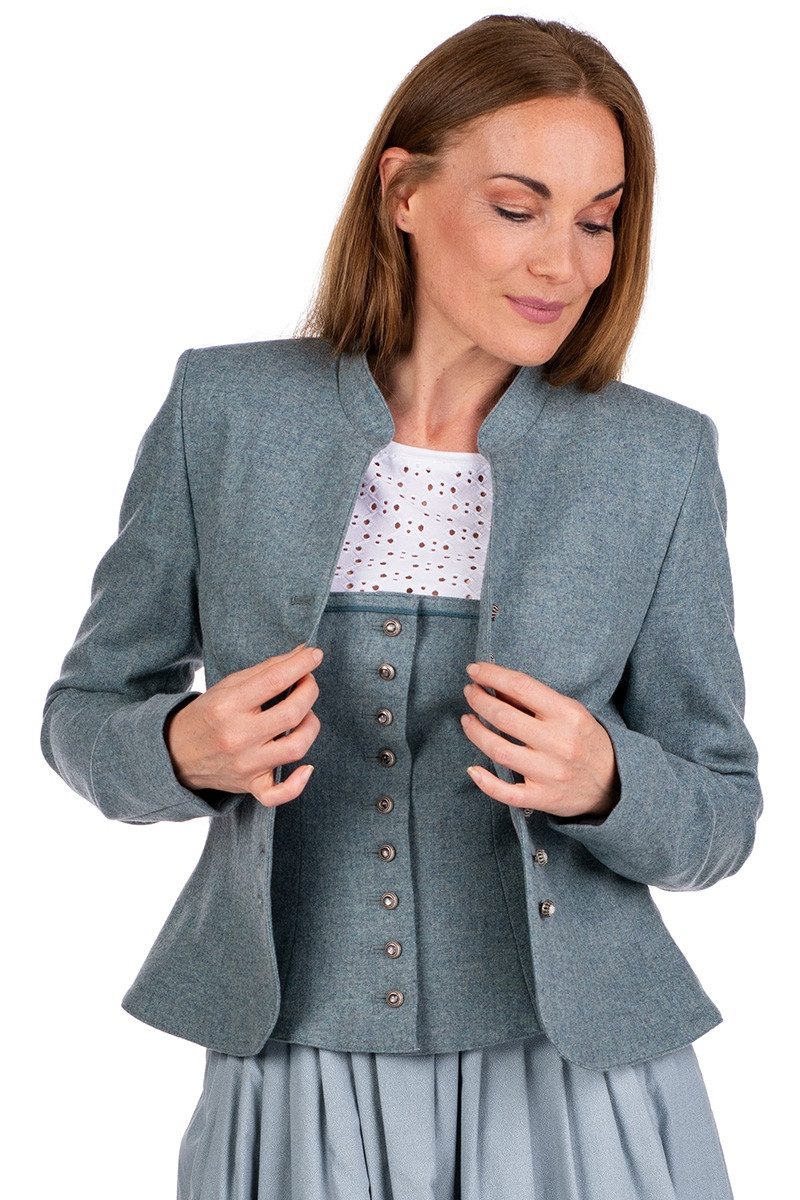 Trachtenjanker Lodenjacke Damen - MALLNITZ - retro sky blue