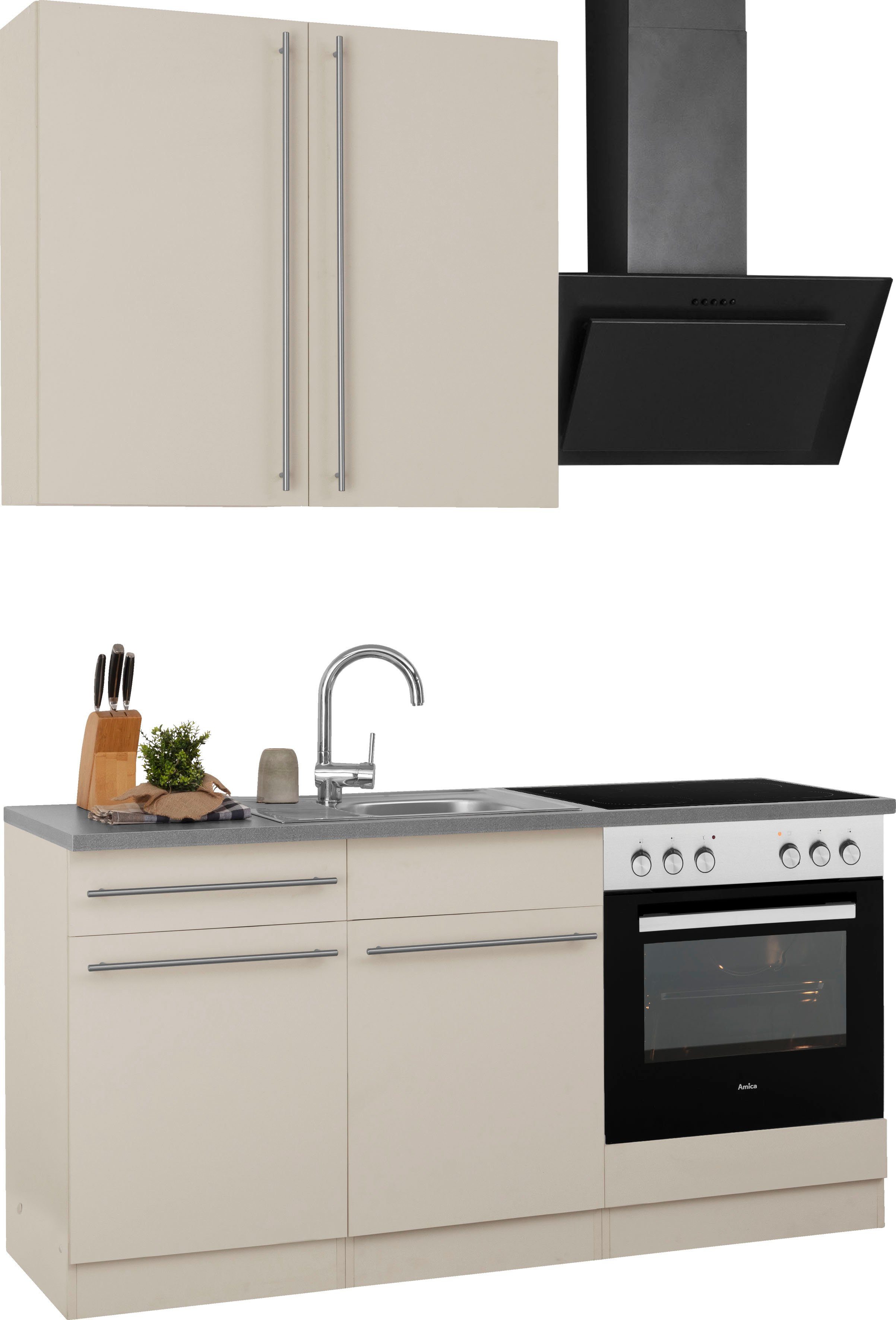 wiho Küchen Küchenzeile Chicago, wahlweise mit E-Geräten, Breite 160 cm günstig online kaufen