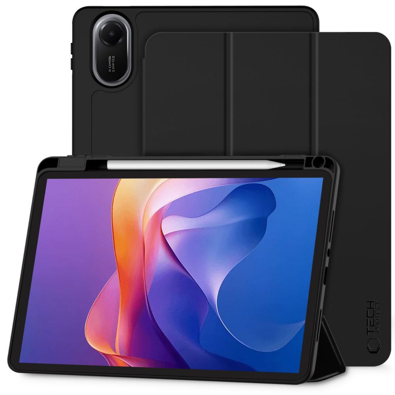 TECH PROTECT Tablet-Hülle für Xiaomi Redmi Pad 2, Tablet-Hülle mit Stifthalter und Sleep/Wake-Funktion