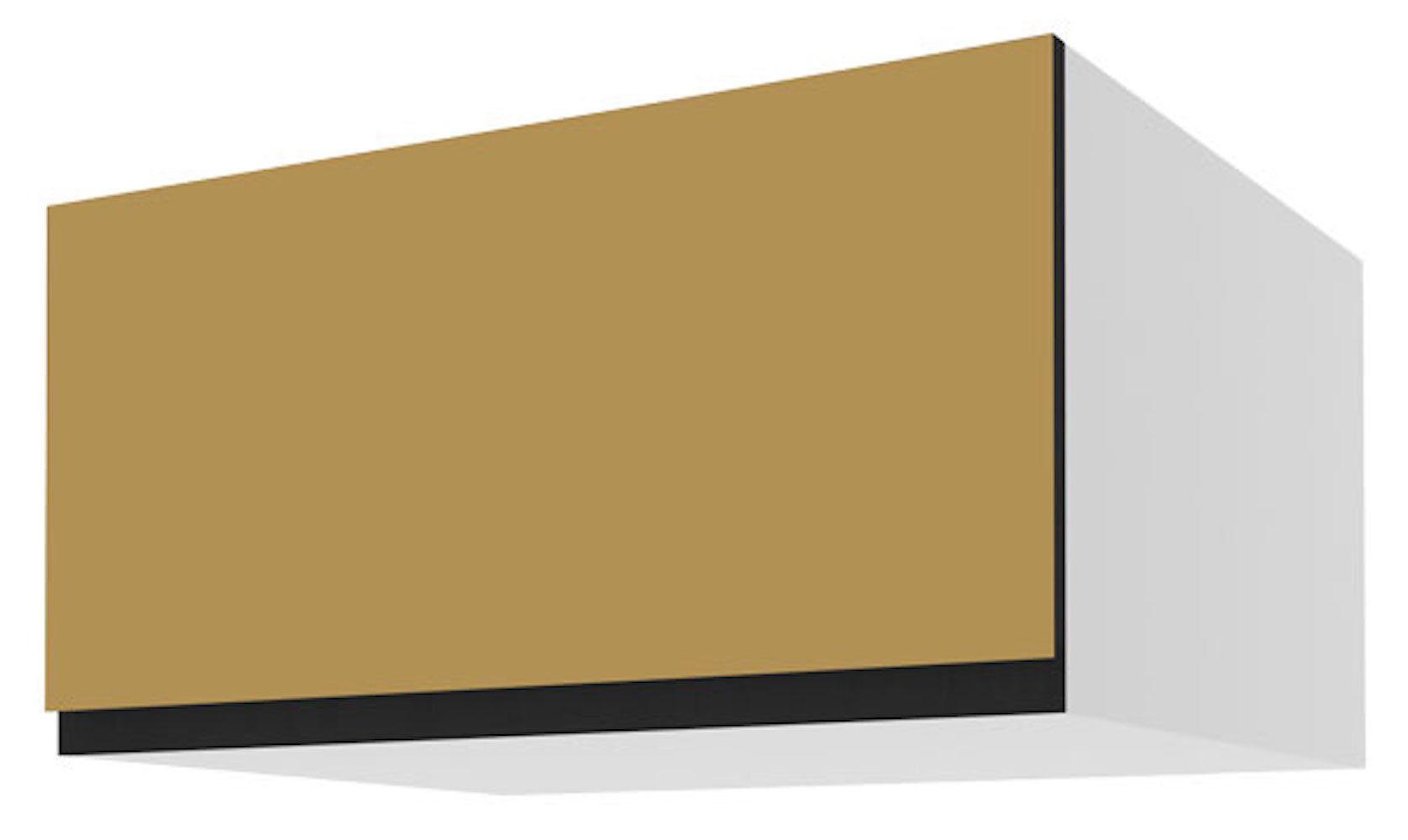 Feldmann-Wohnen Klapphängeschrank Velden 80cm Front- und Korpusfarbe wählbar grifflos mit Klappe gold super matt