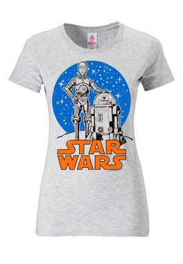 LOGOSHIRT T-Shirt R2-D2 & C-3PO Star Wars mit coolem Frontprint