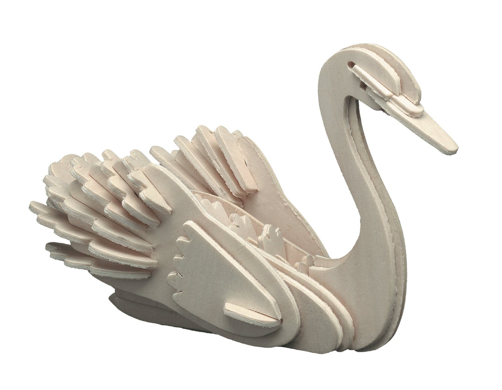 Pebaro 3D-Puzzle Holzbausatz Schwan, 852/4, 38 Puzzleteile
