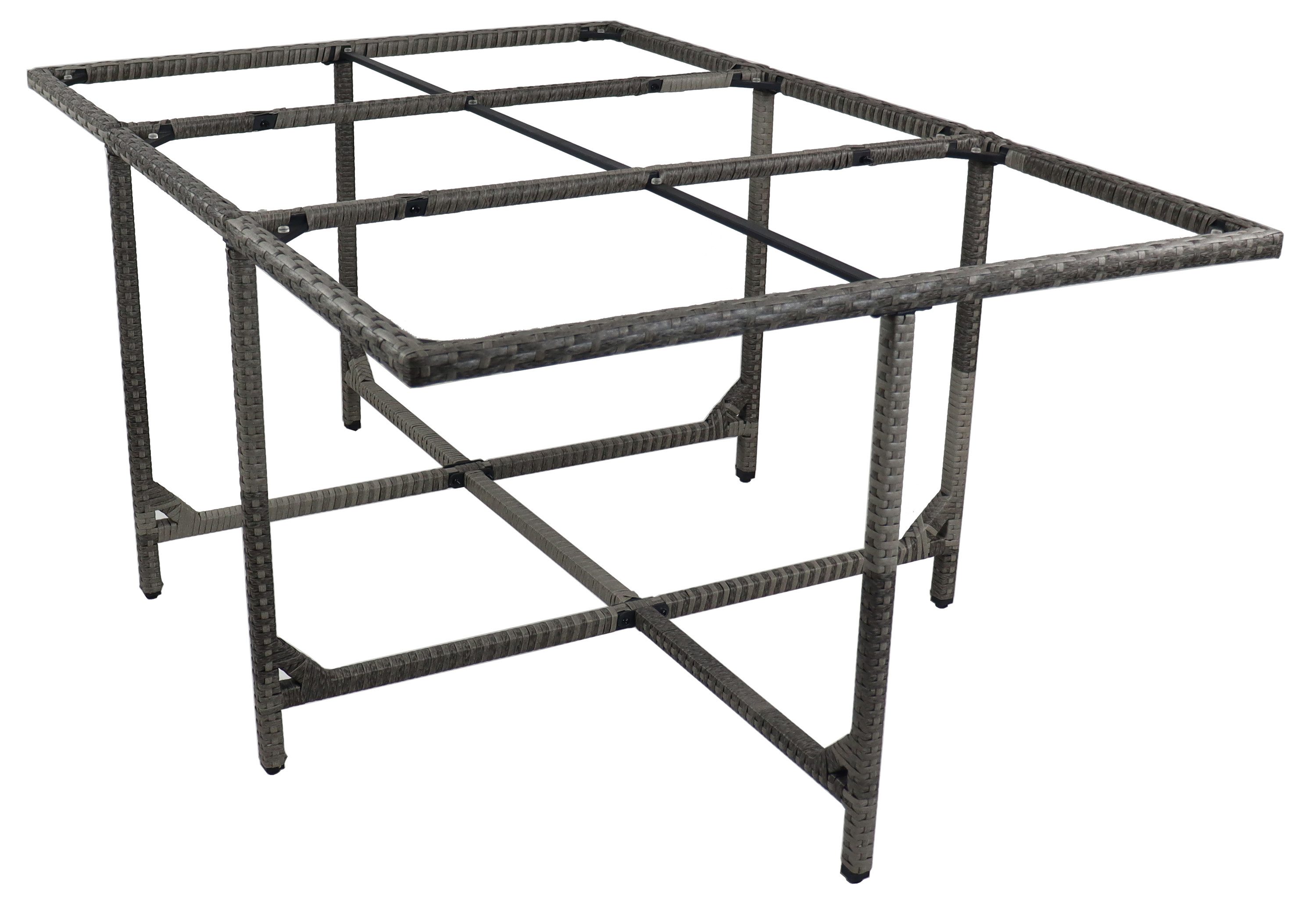 VCM Gartentisch Balkontisch Raloso H. 74 x B. 170 x T. 110 cm, Tisch aus Rattan, Gartenmöbel – 170x110