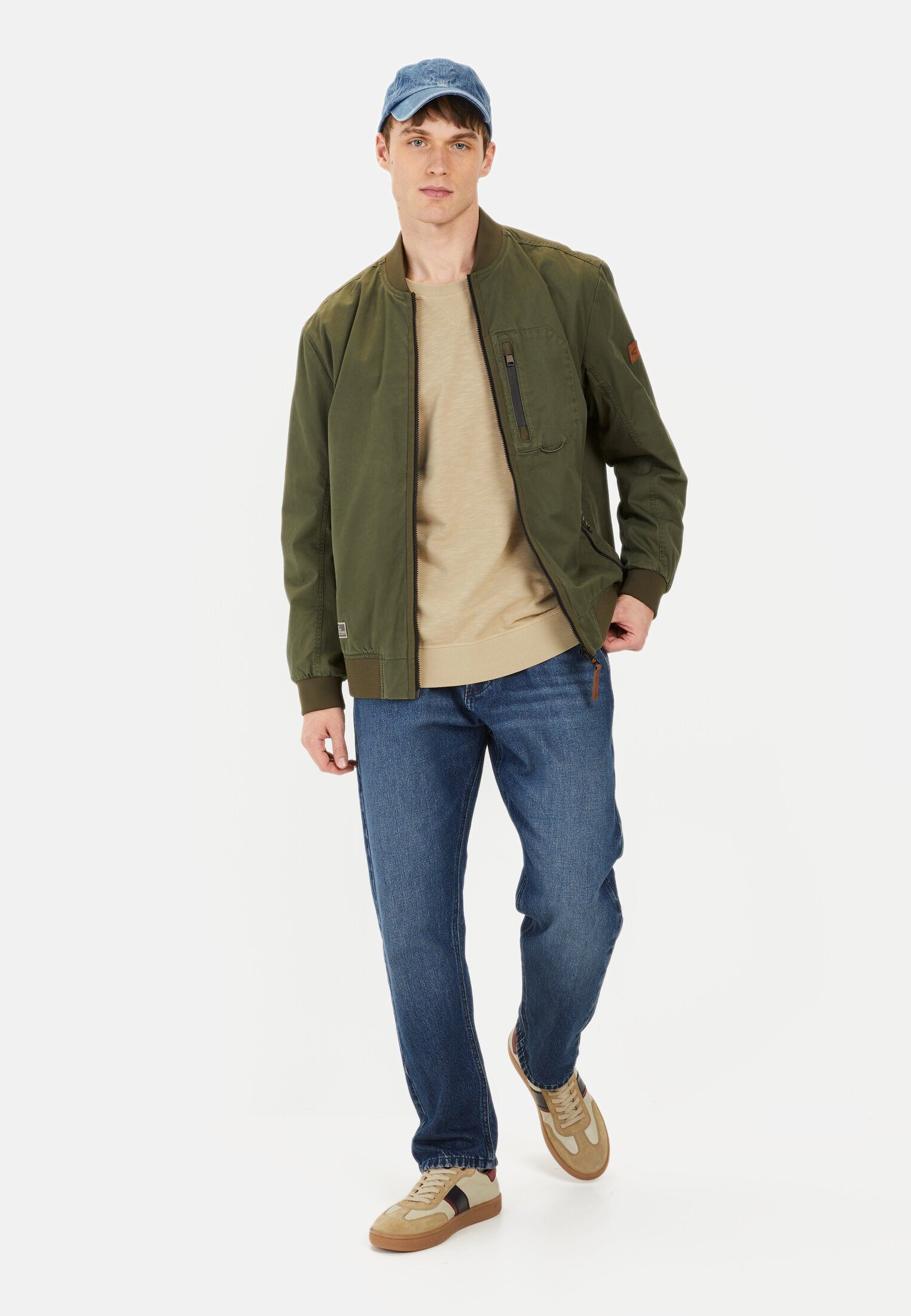 camel active Blouson Leichter Blouson mit Stehkragen Langarm