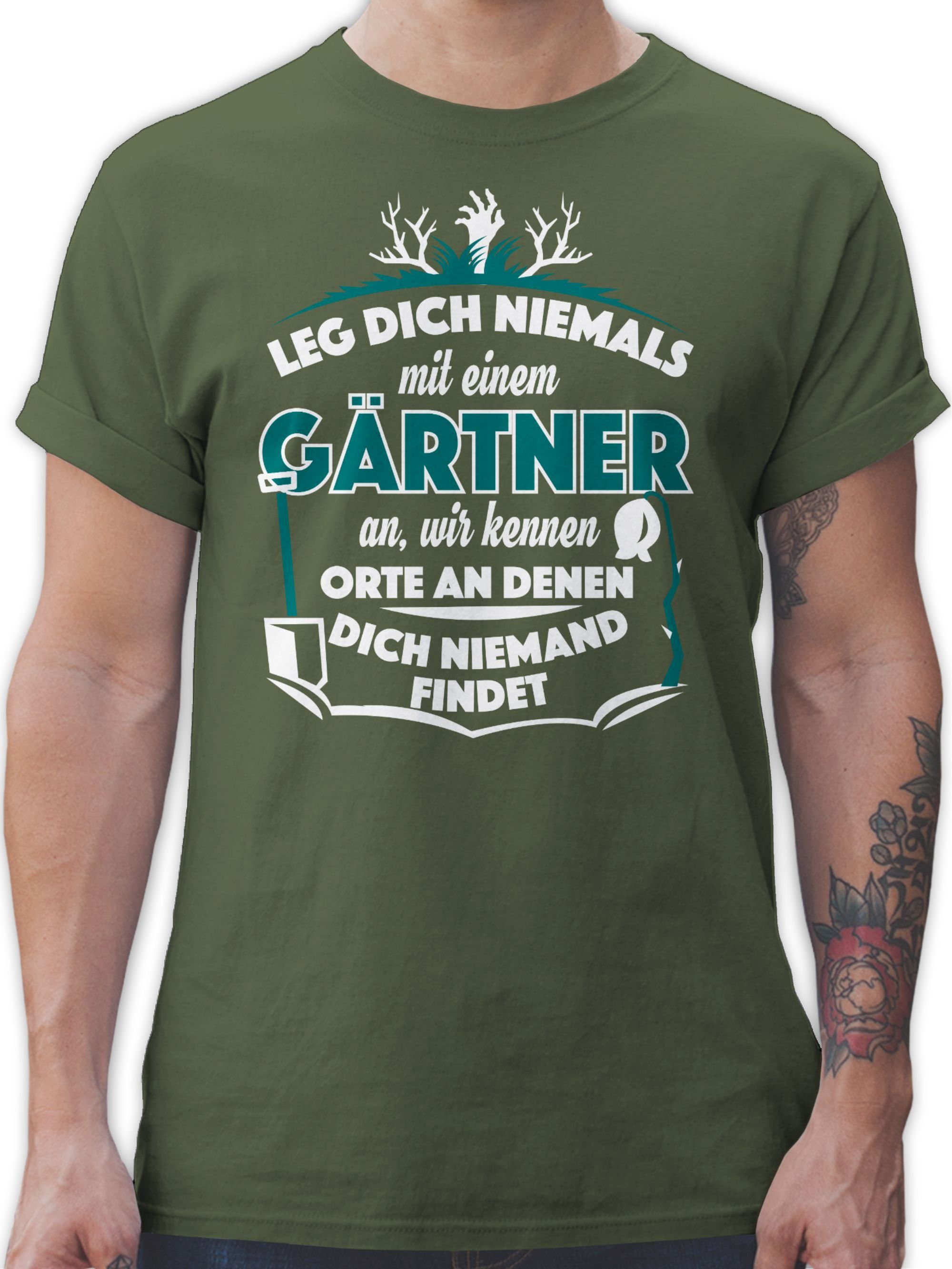T-Shirt Leg dich nicht mit einem Gärtner an