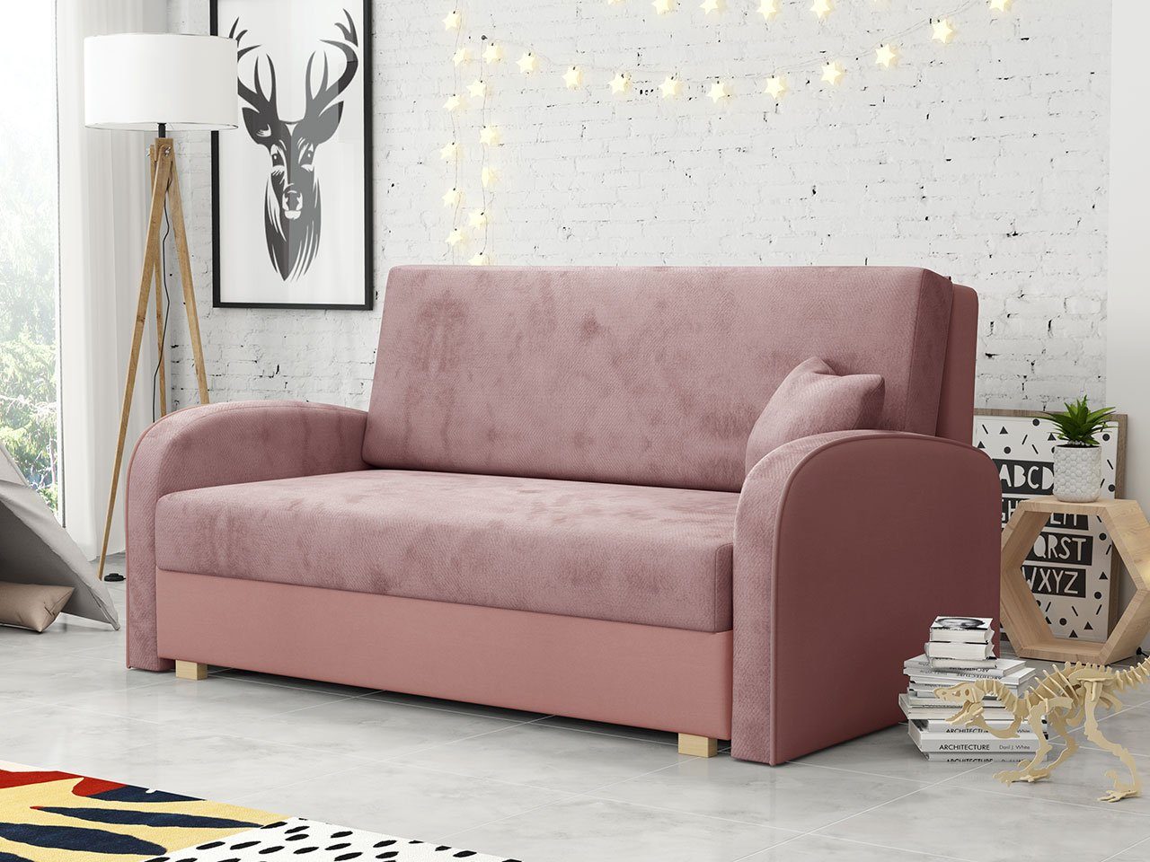 MIRJAN24 Schlafsofa Viva Soft III, mit Bettkasten und Schlaffunktion, 3 Sitzer Polstersofa inkl. Kissen, Sofagarnitur