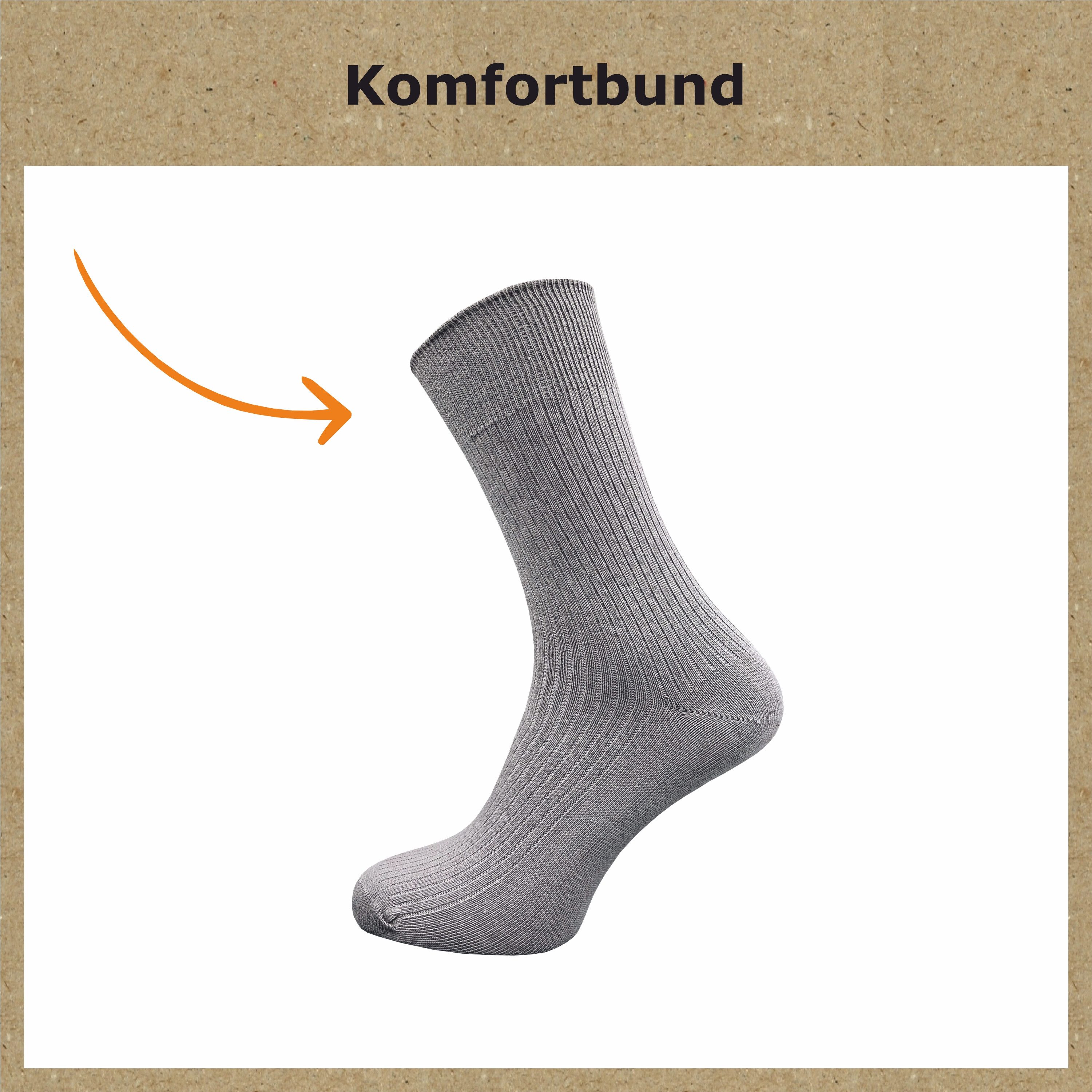 GAWILO Basicsocken für Herren aus 100% Baumwolle - ohne Gummi - ohne drückende Naht (12 Paar) in schwarz, weiß & blau - für Preisbewusste in ansprechender Quali – Bild 3 von 5