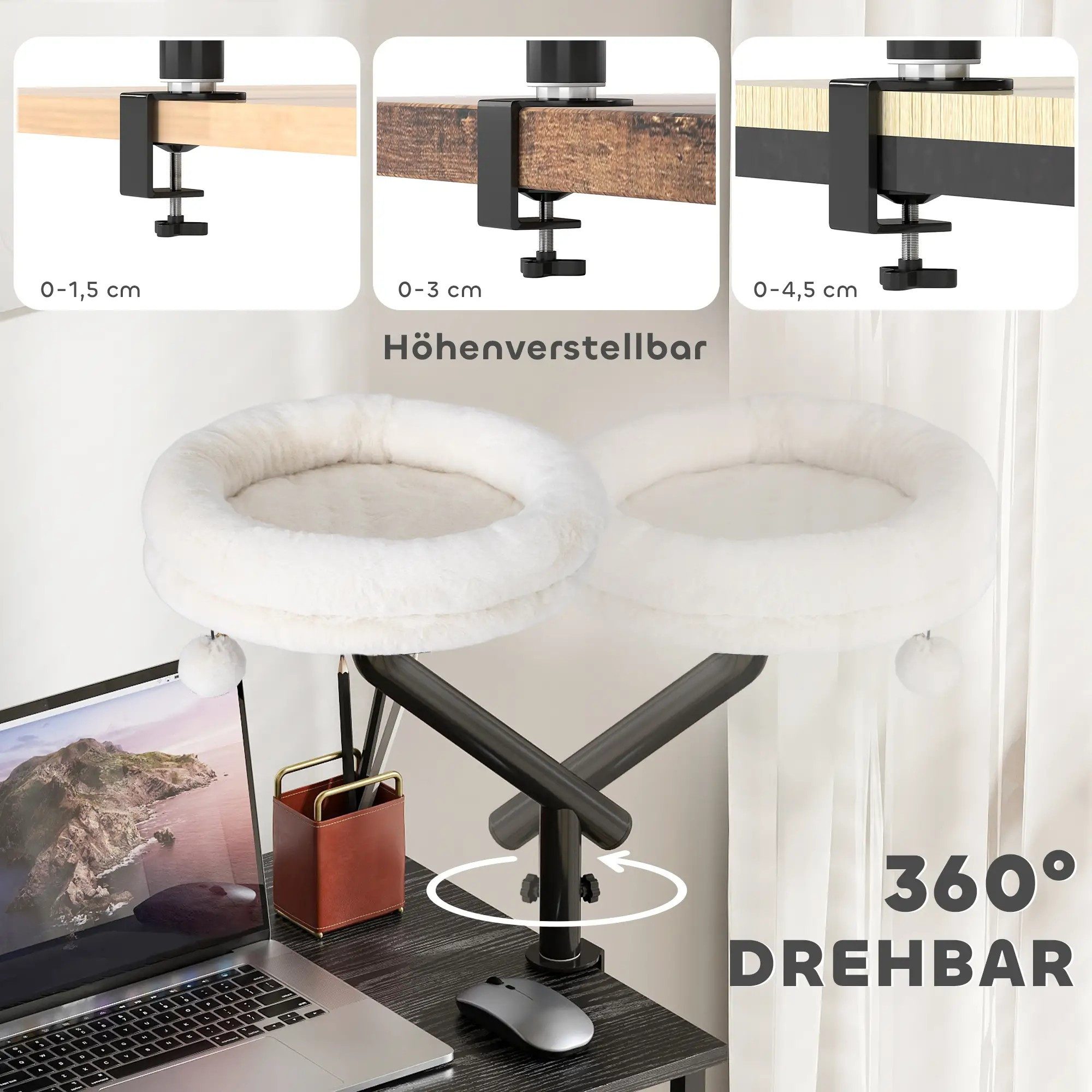 BlingBin Tierbett Katzen-Schreibtischbett, Katzenbett für Schreibtisch mit günstig online kaufen