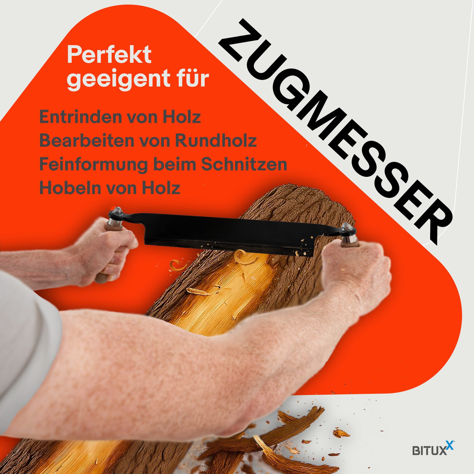 Bituxx Zugmesser Bituxx Zugmesser gerade 13 Zoll, (MS-19576)