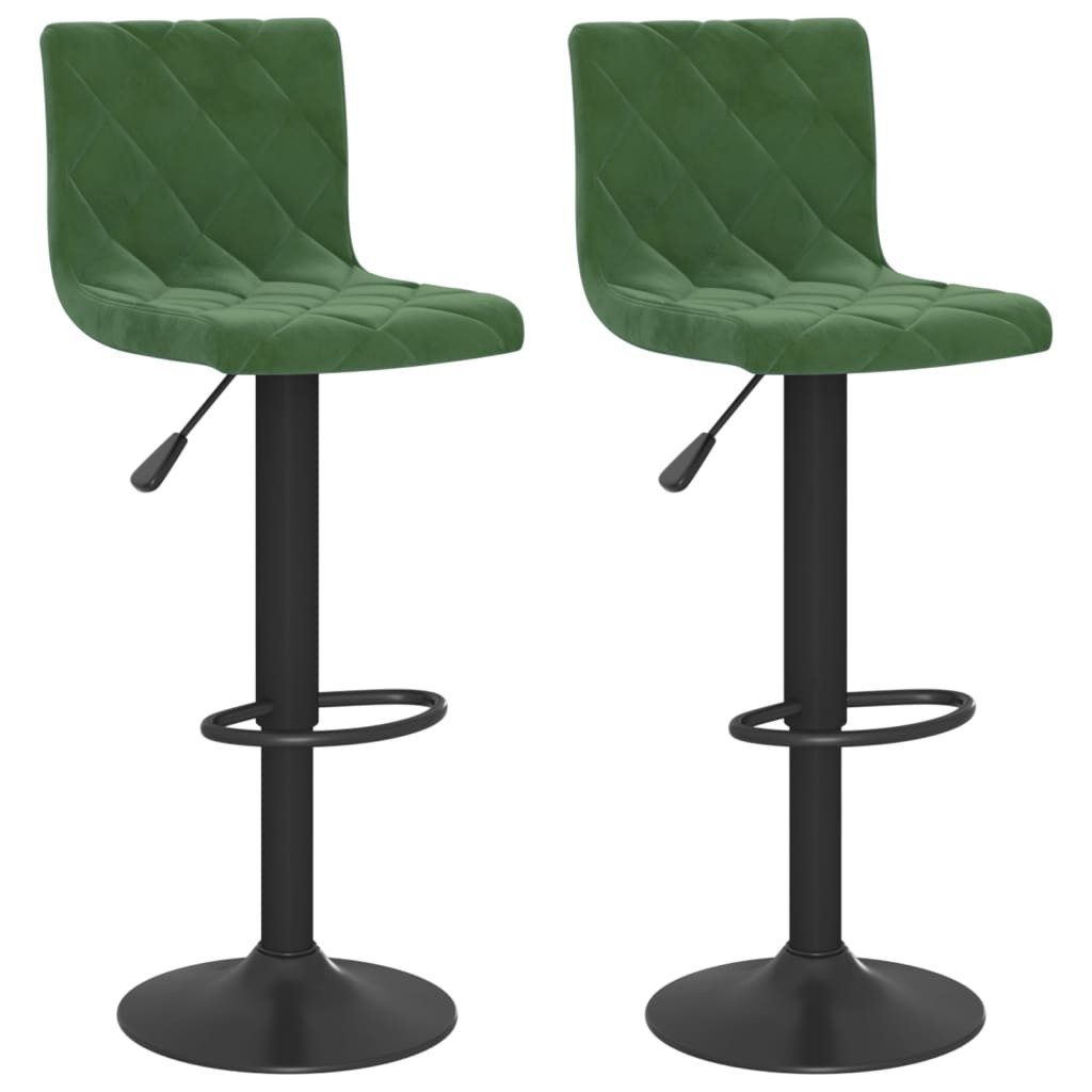 vidaXL Barhocker Barhocker 2 Stk. Dunkelgrün günstig online kaufen