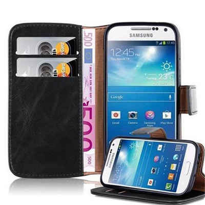 Cadorabo Handyhülle »Luxury Book«, Hülle für Samsung Galaxy S4 MINI Klappbare Handy Schutzhülle - mit Standfunktion und Kartenfach