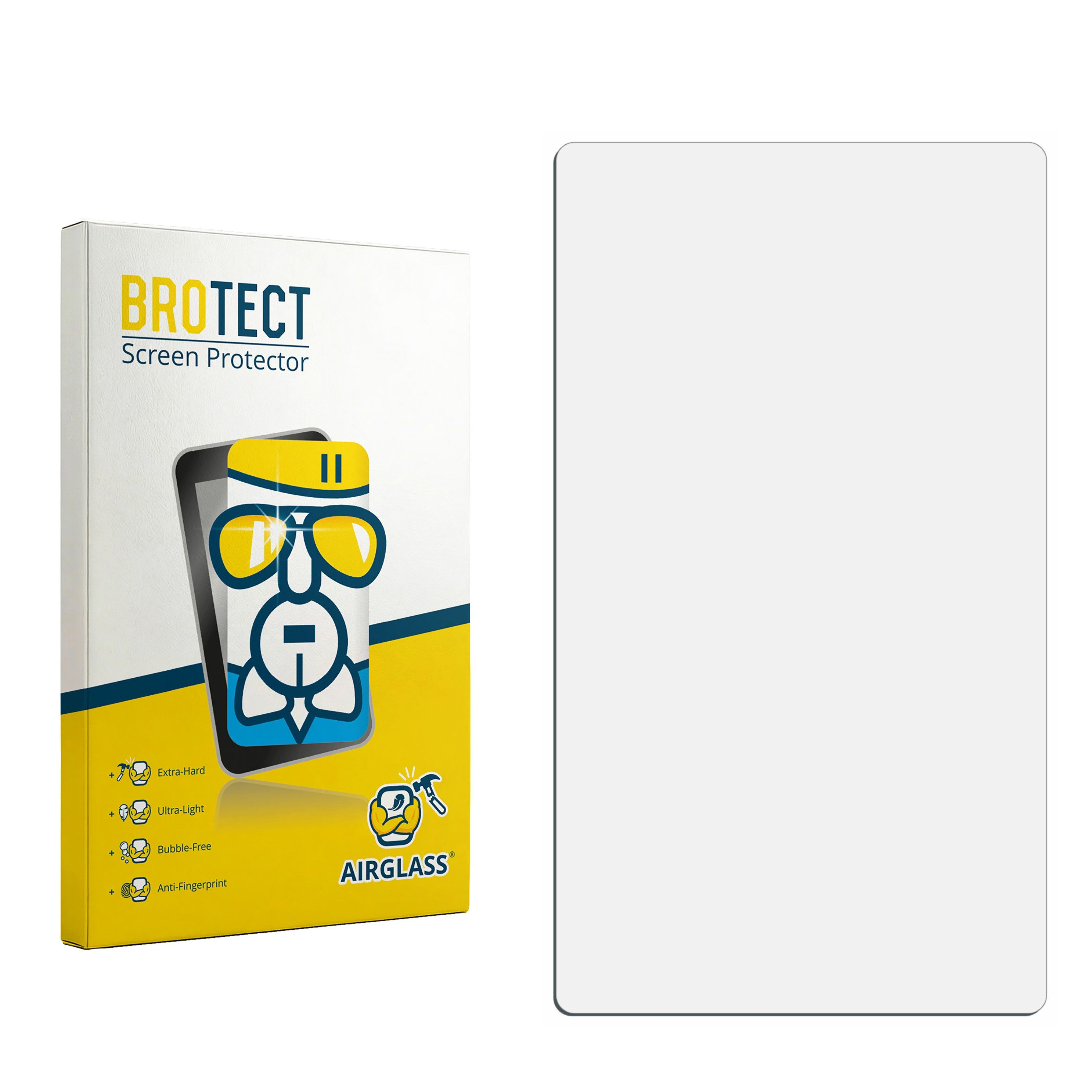 BROTECT Displayschutzglas Folie für REINER SCT timeCard Terminal 3, Schutzfolie Glas Panzer Display Schutz klar