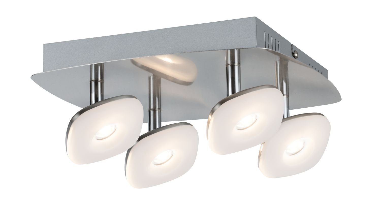 Deckenleuchten Paulmann Spotlight Squarelense 4x3,2W Nickel 230V Metall/Acryl
