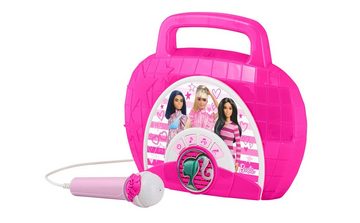 eKids Barbie Karaoke Boombox mit Mikrofon und Lichteffekten Portable-Lautsprecher (inkl. vorinsgtallierte Lieder von Barbie)