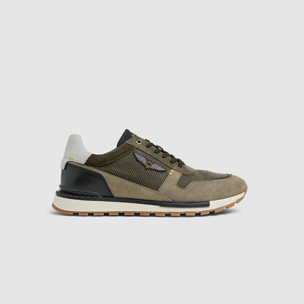 PME LEGEND Low sneaker Aircobra Suede Olive Green Кроссовки