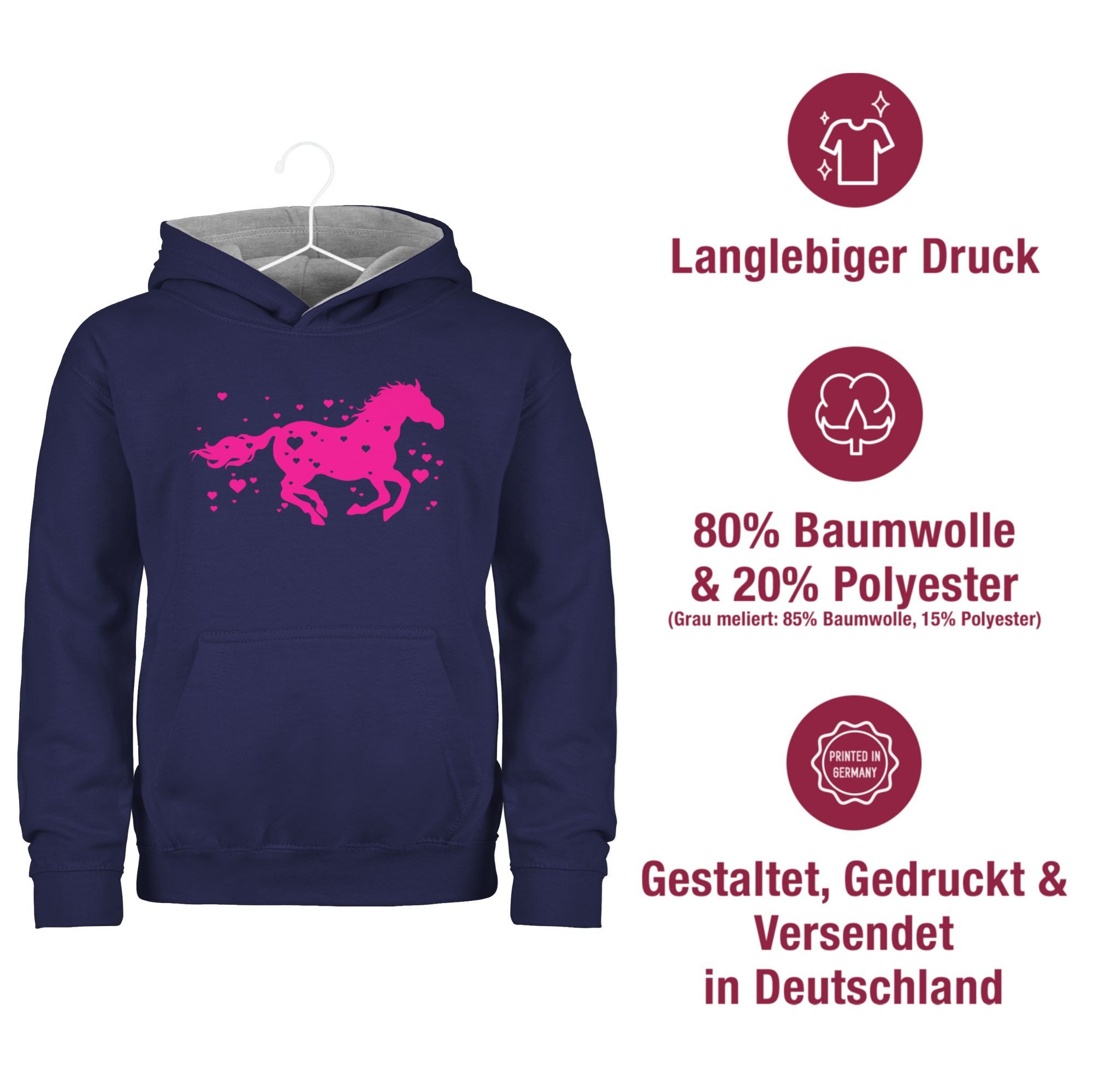Shirtracer Hoodie Geschenk Pferd I Pferdemädchen Geschenke I Reitpferd I Springpferd Pferd – Bild 3 von 4