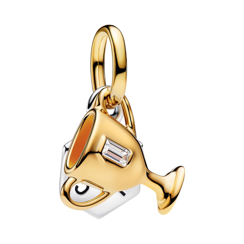 Pandora Charm-Einhänger 764715C01, Zirkonia, Vergoldet, Fußball, Erfolg