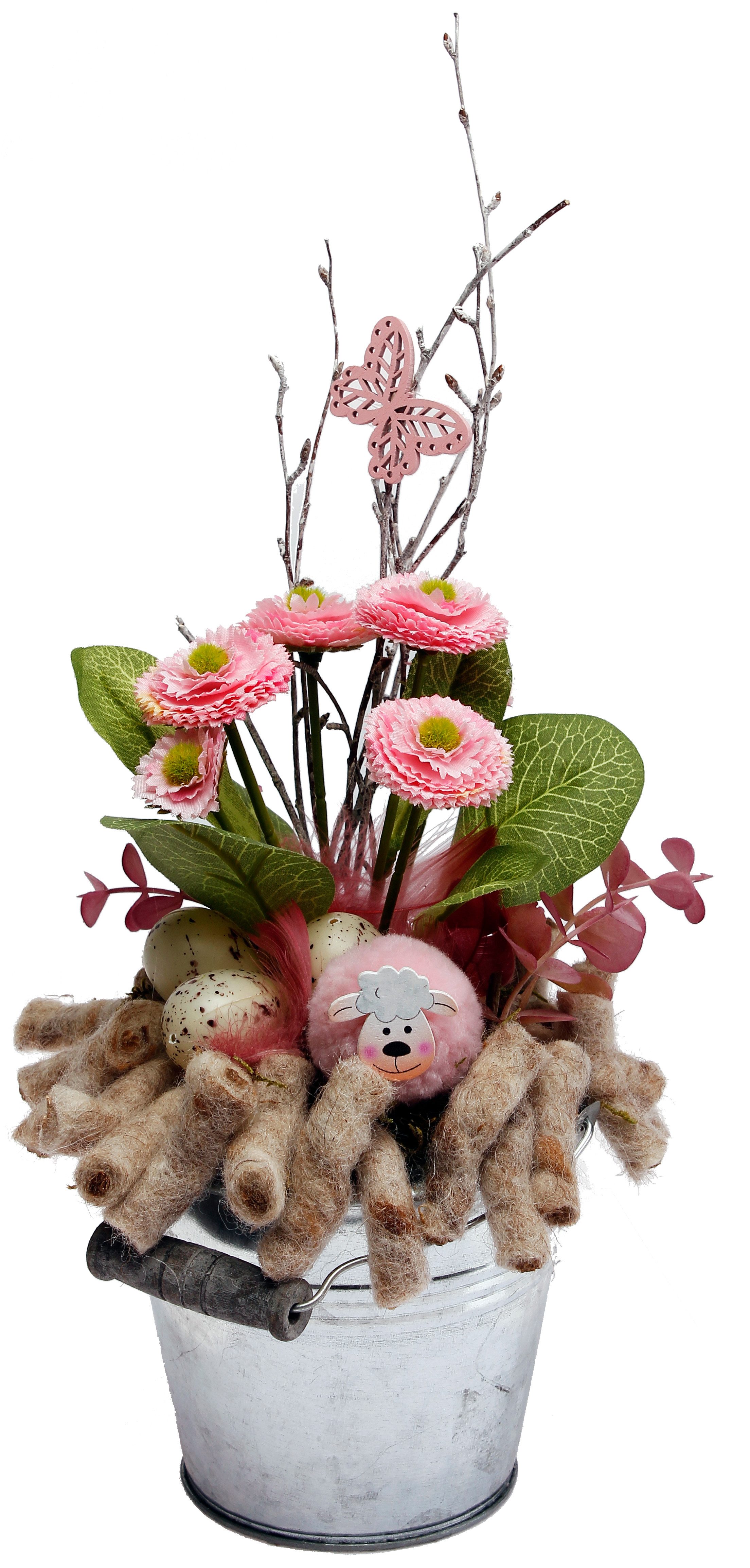 CreaFlor Home Dekokranz Rosa, Durchmesser 12 cm