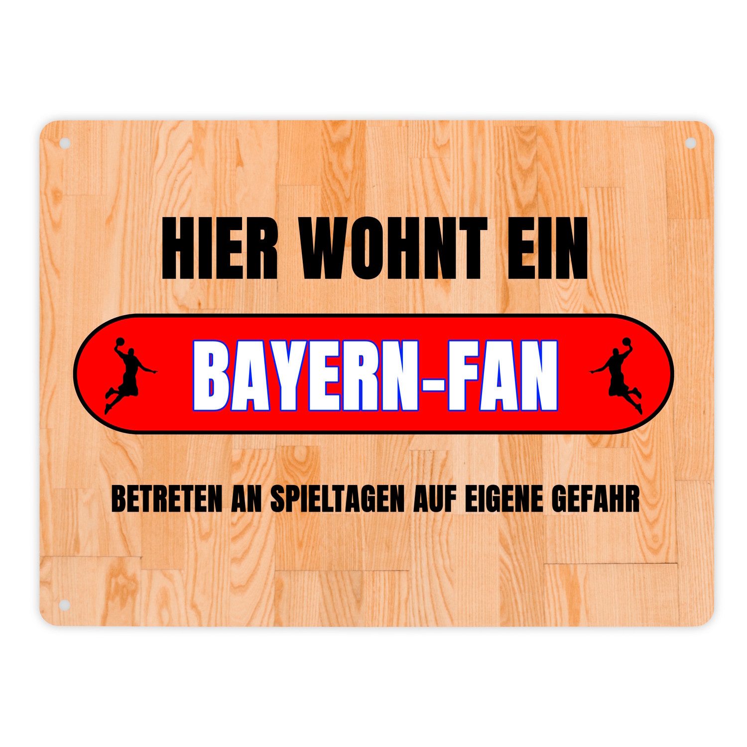 speecheese Metallschild Hier wohnt ein Bayern Fan Metallschild XL in 21x28 günstig online kaufen