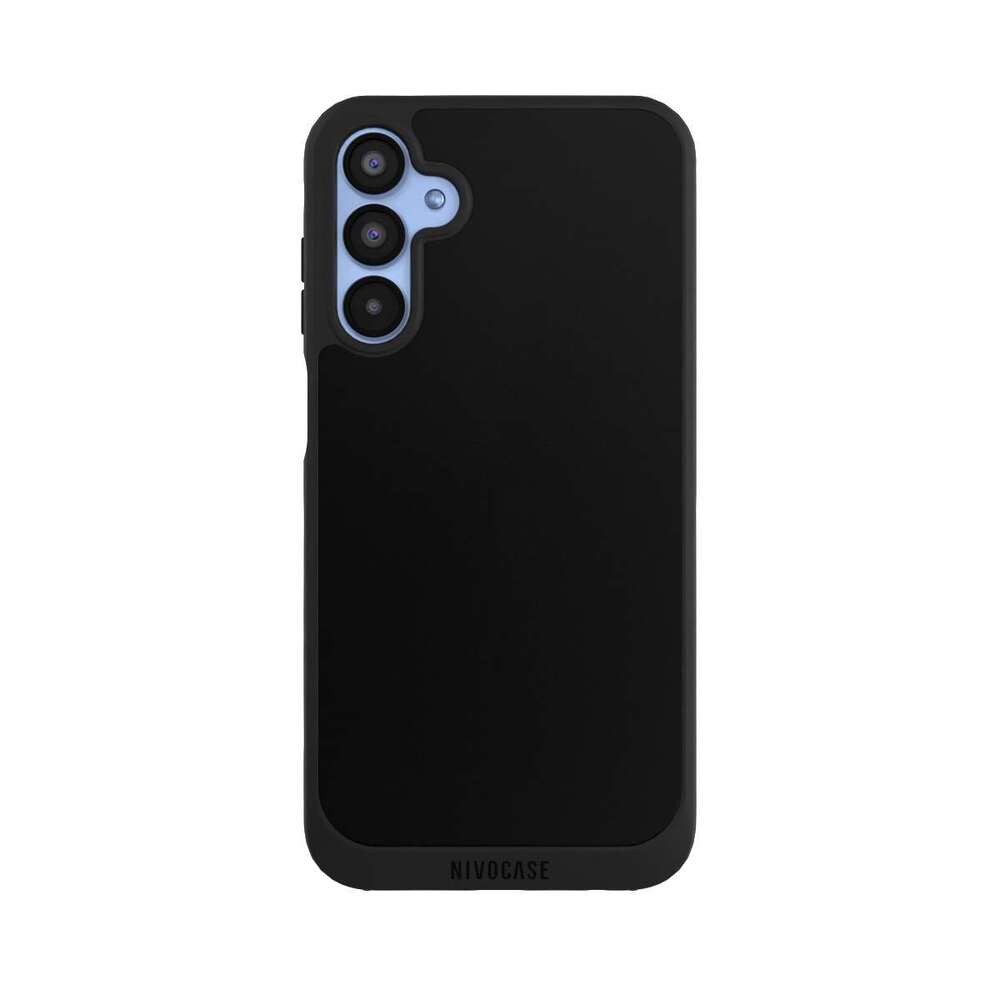 NIVOCASE Handyhülle einfarbig schwarz Farbe Schwarz, Samsung Galaxy A15 5G Handyhülle Hülle NIVOpure Case Schwarz