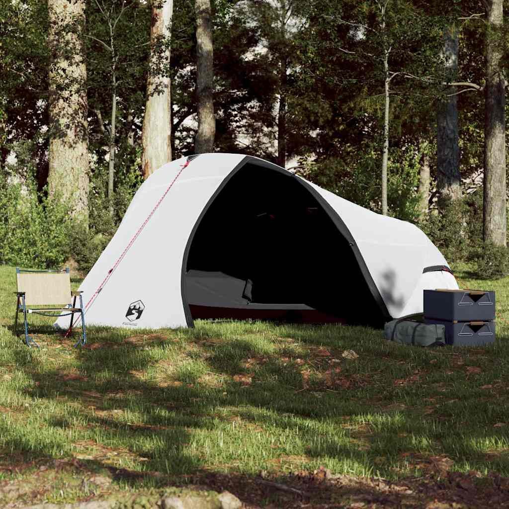 vidaXL Kuppelzelt Kuppel-Campingzelt 4 Personen Weiß Dunkel Wasserdicht, (1 tlg)