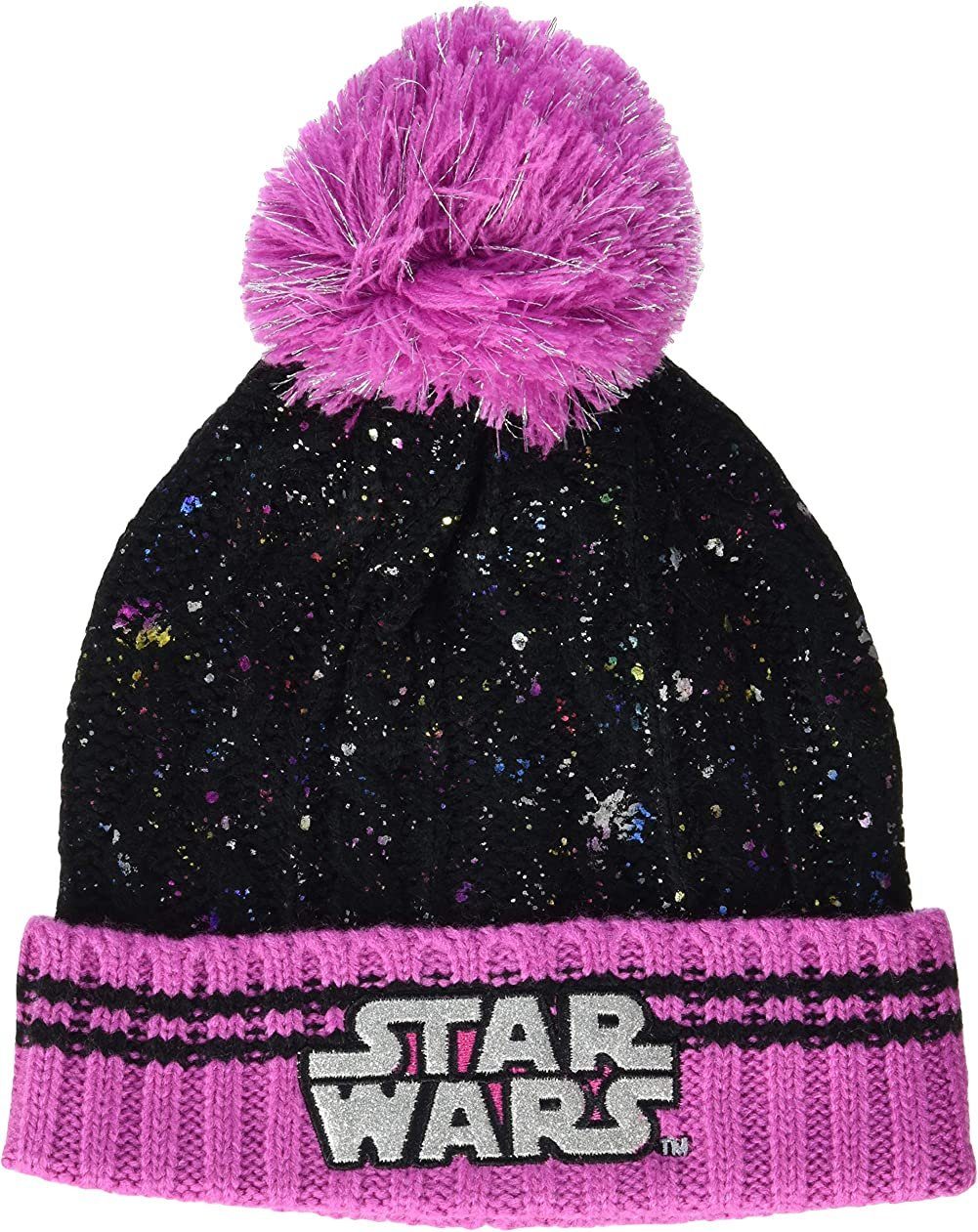 Star Wars Bommelmütze STAR WARS Mädchen Mütze Kindermütze mit Pompon