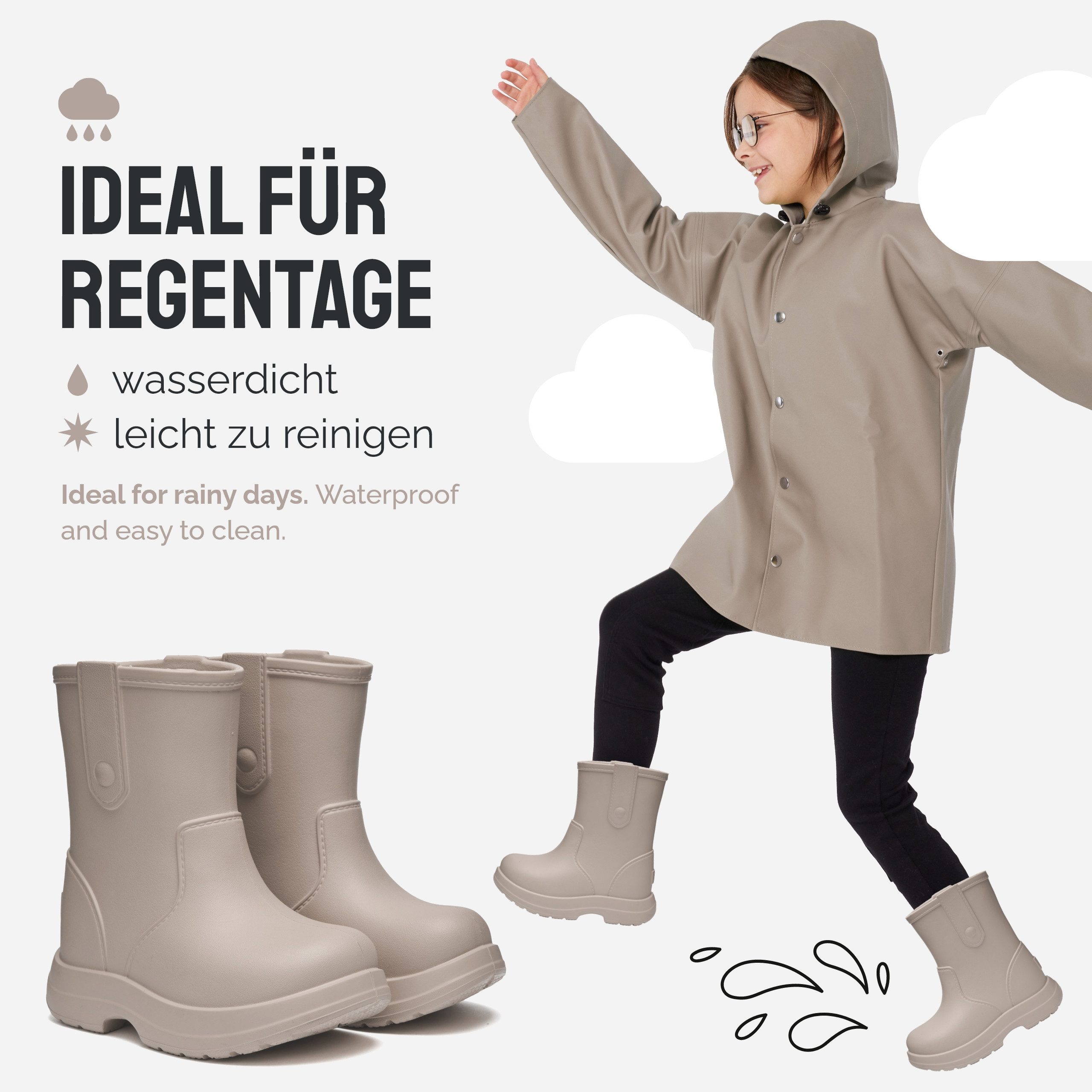 Ladeheid x Camminare Kinder aus leichtem EVA wasserdicht mit Design LA-CA-18 Gummistiefel – Bild 5 von 5