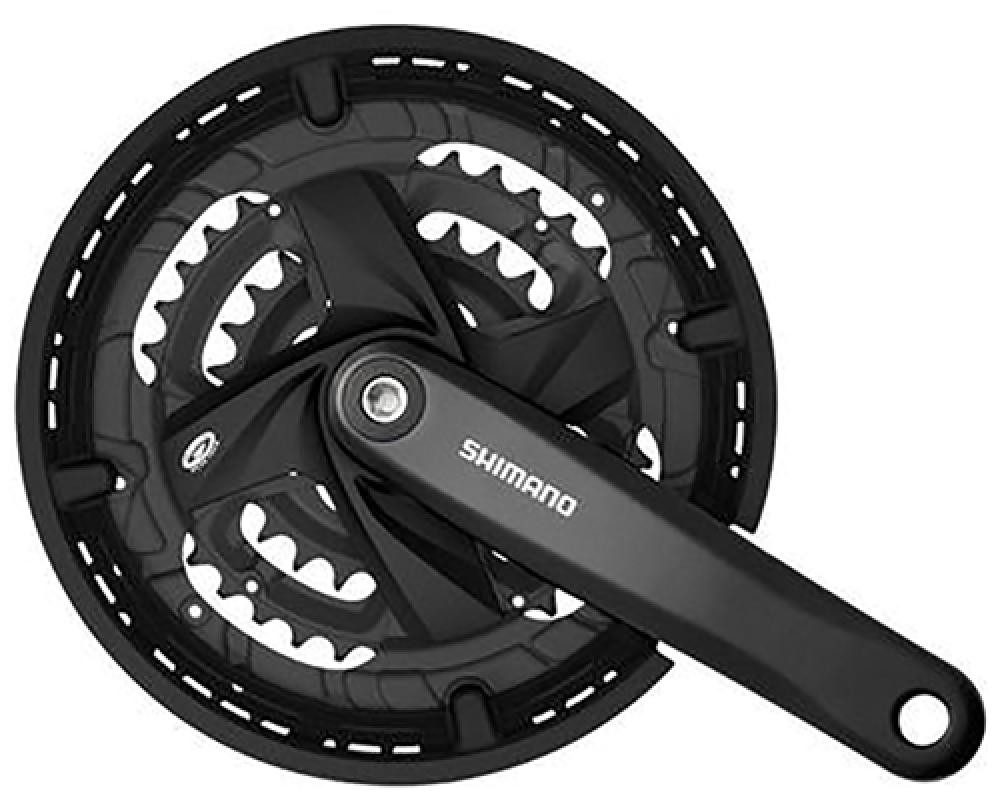 Shimano Fahrradkurbel Shimano FC-MT210 Kurbelgarnitur 3x9 175 mm (44-32-22) black - effizien