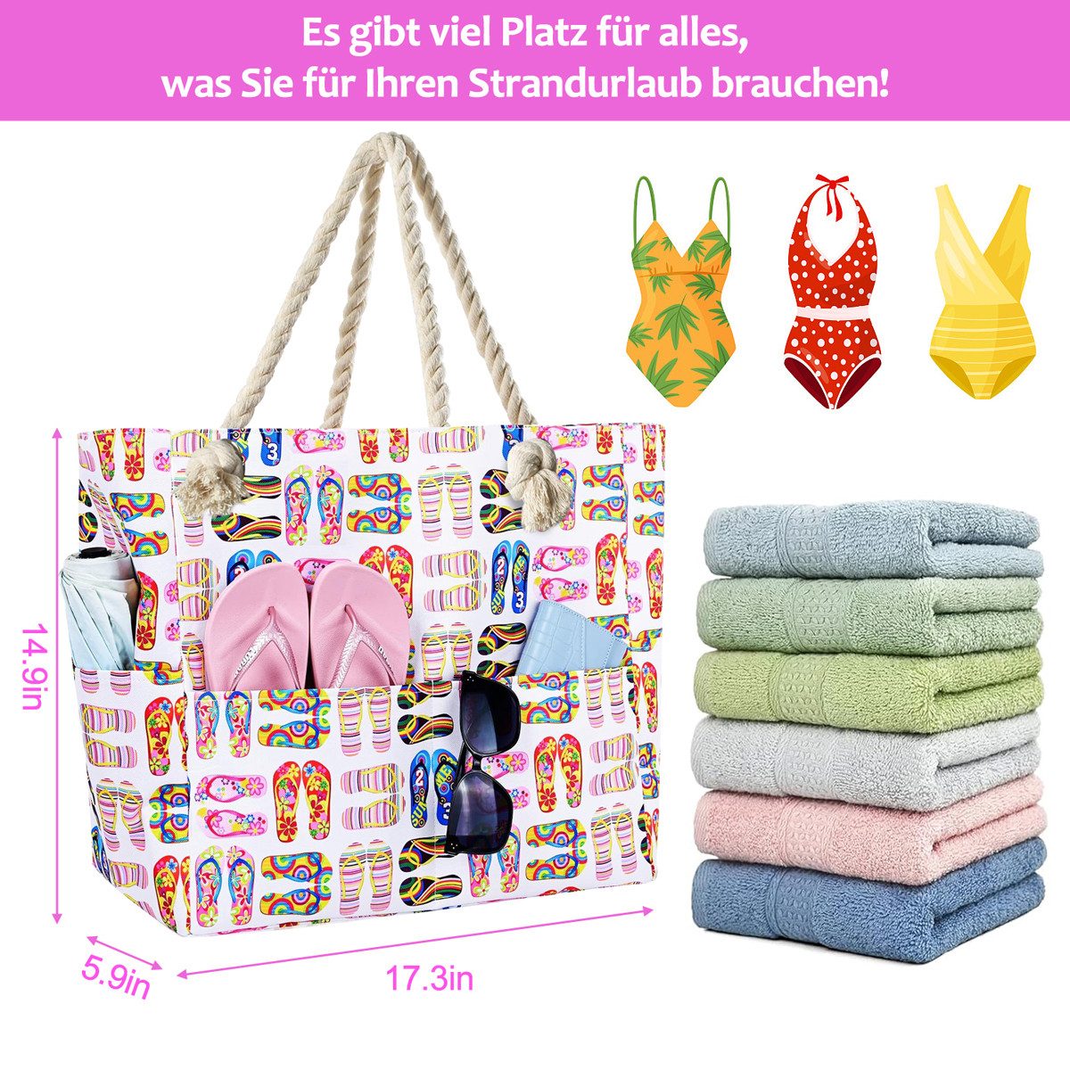ZEUOPQ Strandtasche Strandtasche Badetasche Familie wasserdicht günstig online kaufen