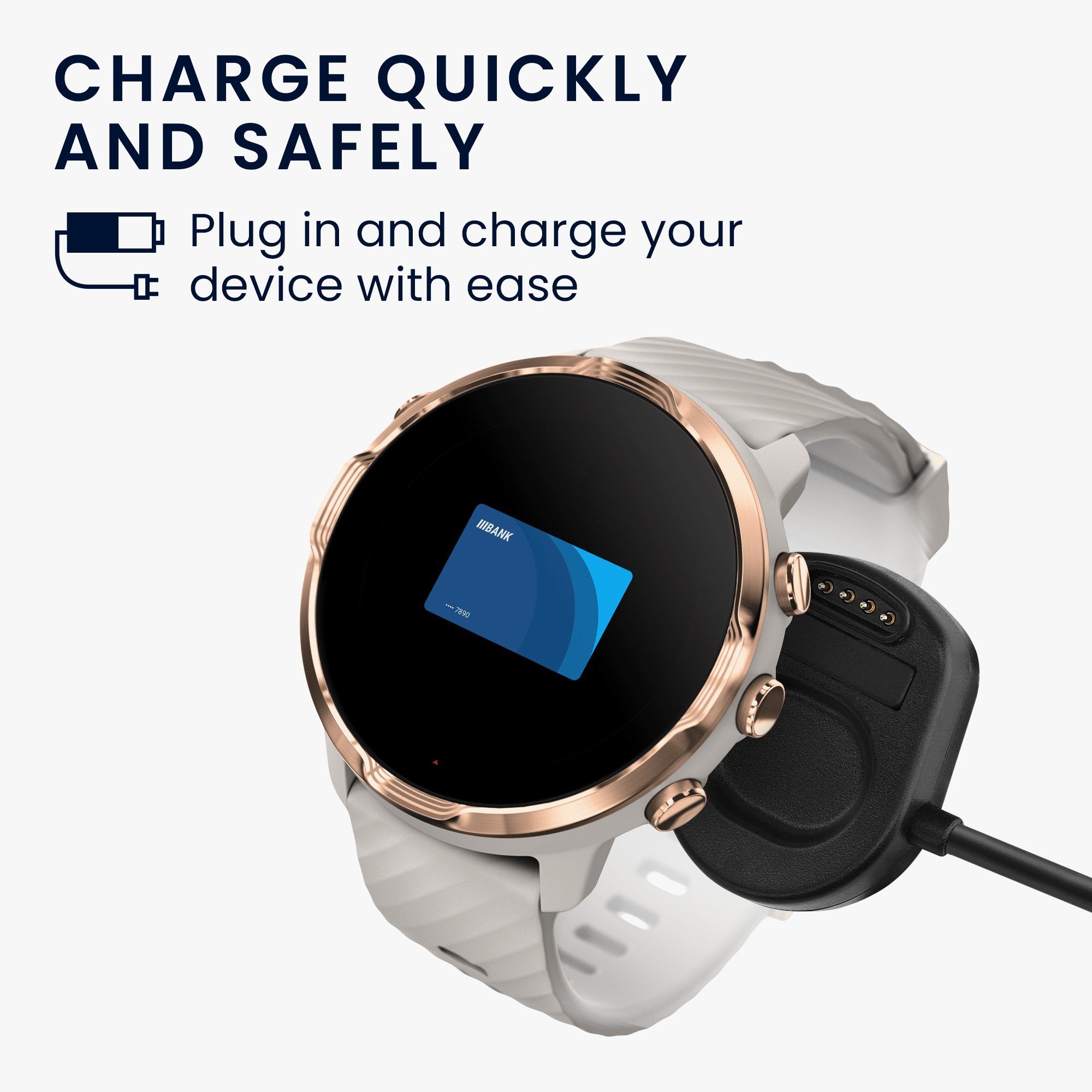kwmobile USB Ladekabel für Suunto 7 - Charger Smartphone-Ladegerät (1-tlg., USB Lade Kabel für Suunto 7 - Charger)