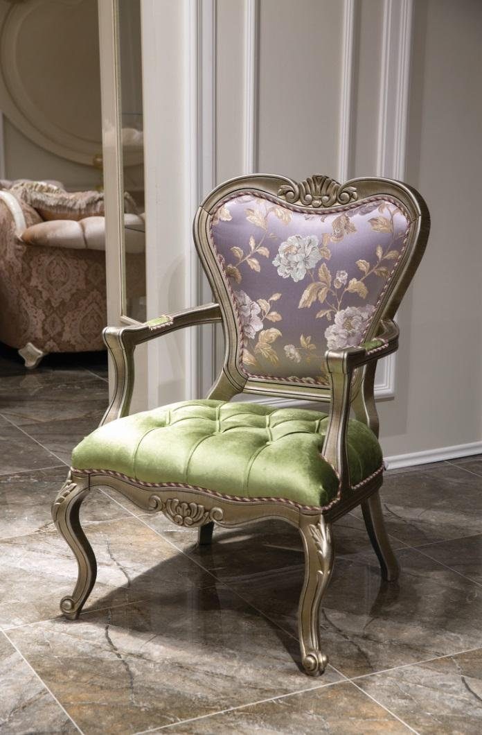 JVmoebel Sessel, Sessel 1 Sitzer Grün Wohnzimmer Elegantes Design Möbel Luxus