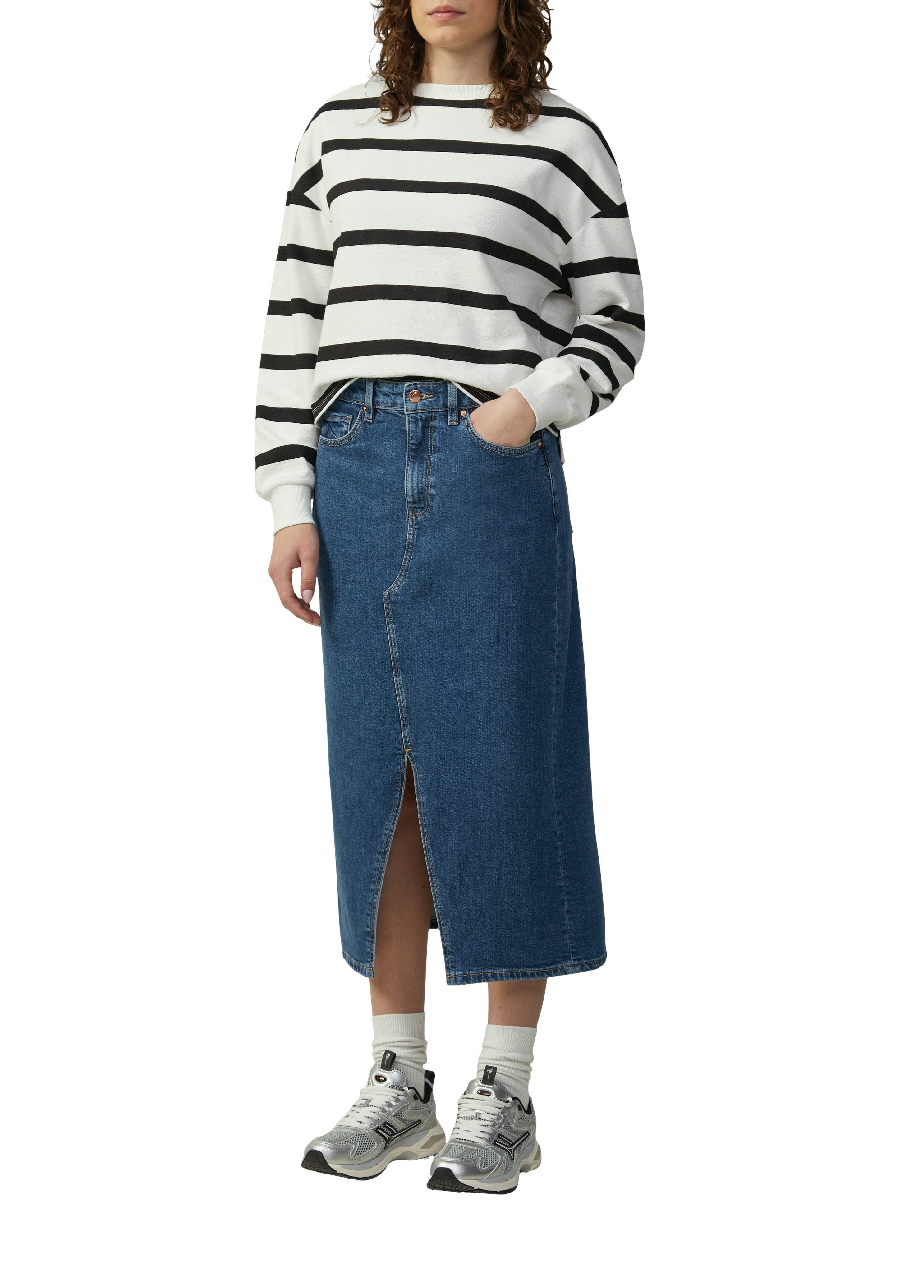 QS Jeansrock mit Schlitz günstig online kaufen