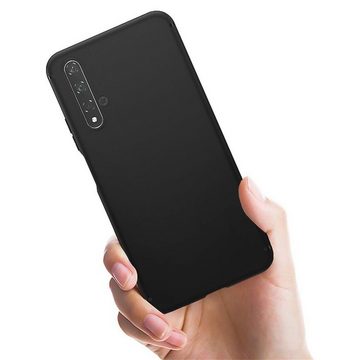 CoolGadget Handyhülle Black Series Handy Hülle für Honor 20 6,3 Zoll, Edle Silikon Schlicht Robust Schutzhülle für Honor 20 Hülle